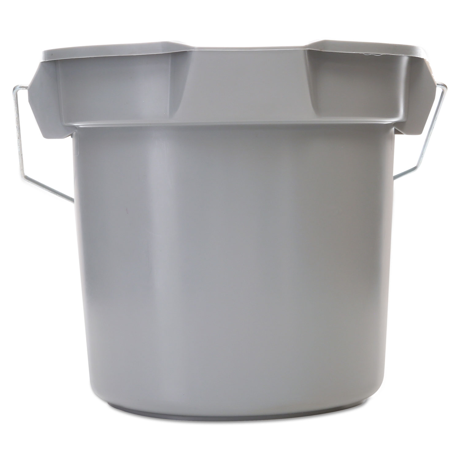 14 Quart Round Utility Bucket, 12 Diameter x 11 1/4h, Gray Plastic