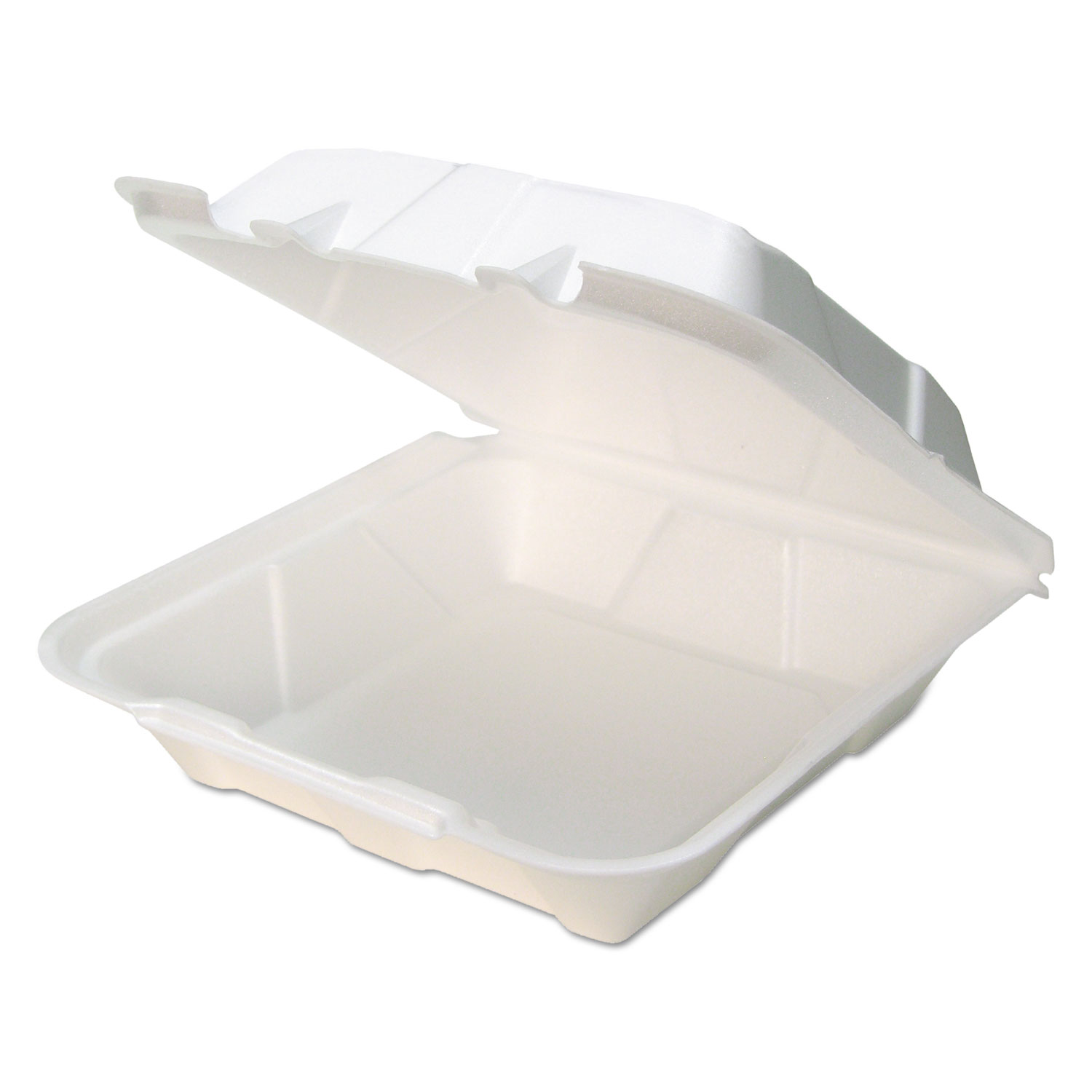  Pactiv YTD199010000 Foam Hinged Lid Containers, White, 9 x 9 x 3.5, 150/Carton (PCTYTD19901) 