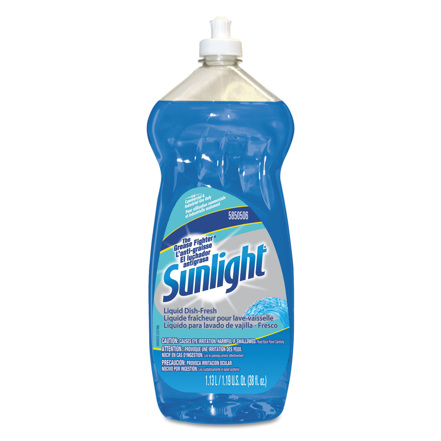 Liquid Dish Detergent, Fresh Scent, 38 oz Bottle