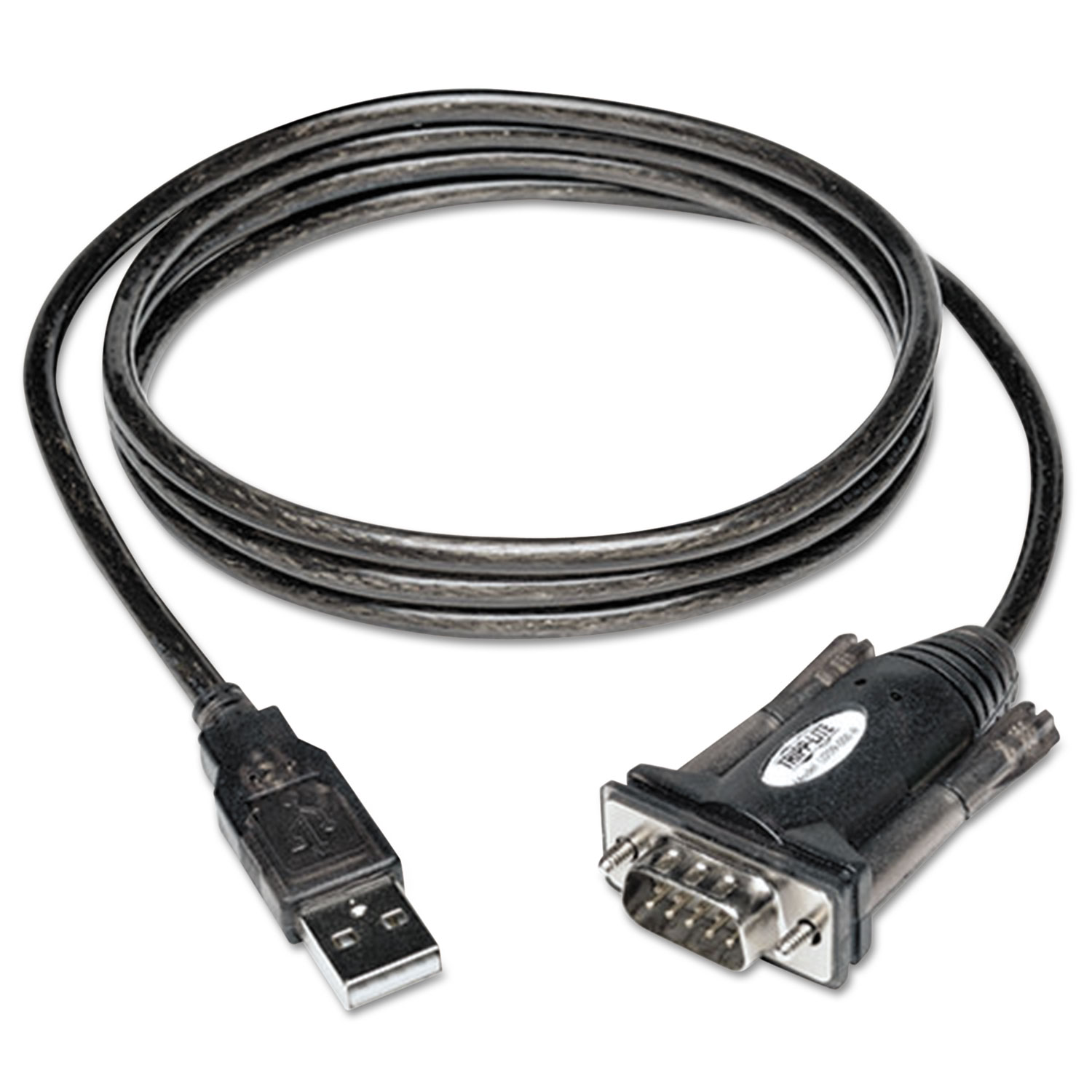  Tripp Lite U209-000-R USB-A to Serial Adapter Cable, DB9 (M/M), 5 ft., Black (TRPU209000R) 