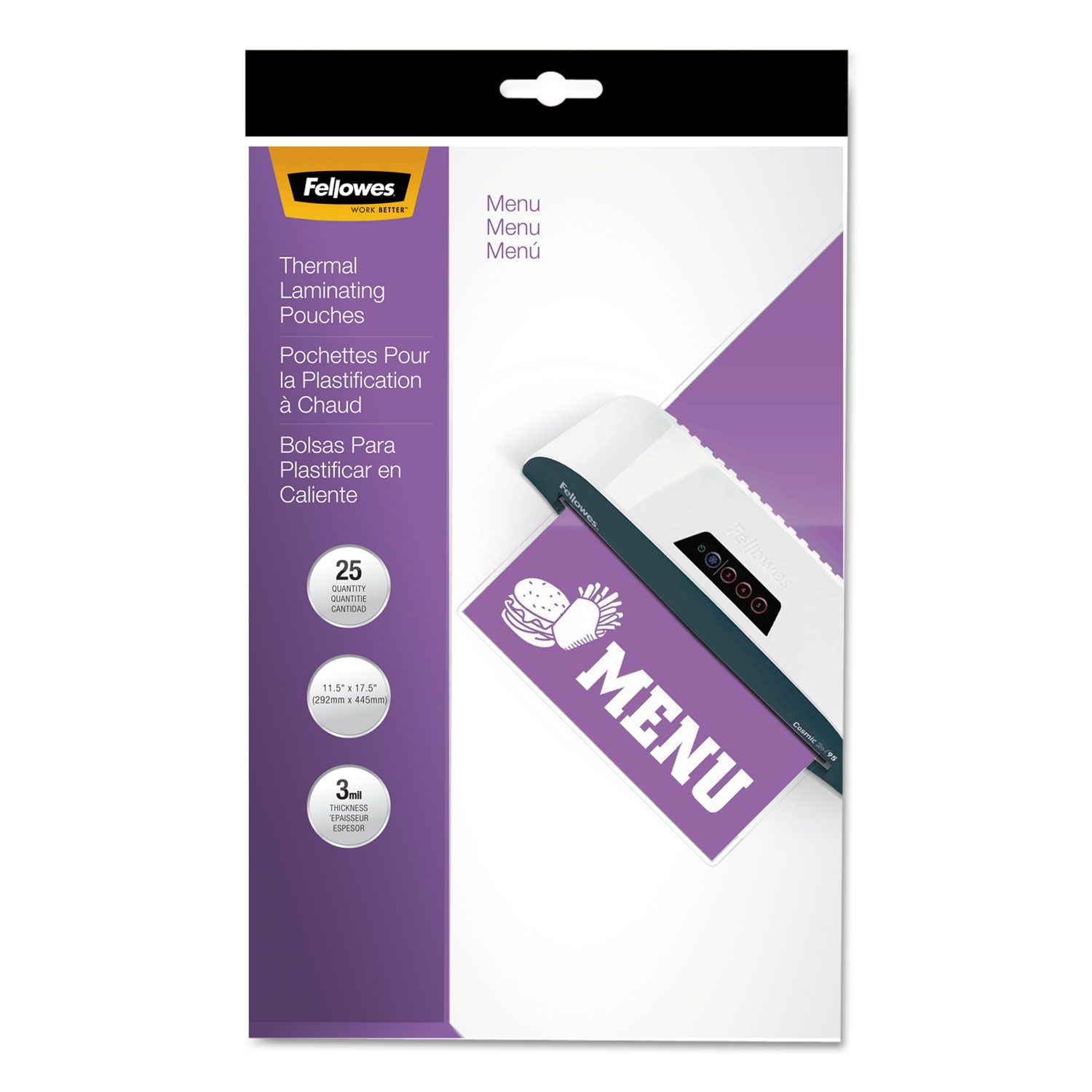 Laminating Pouches, 3mil, 12 x 18, 25/Pack