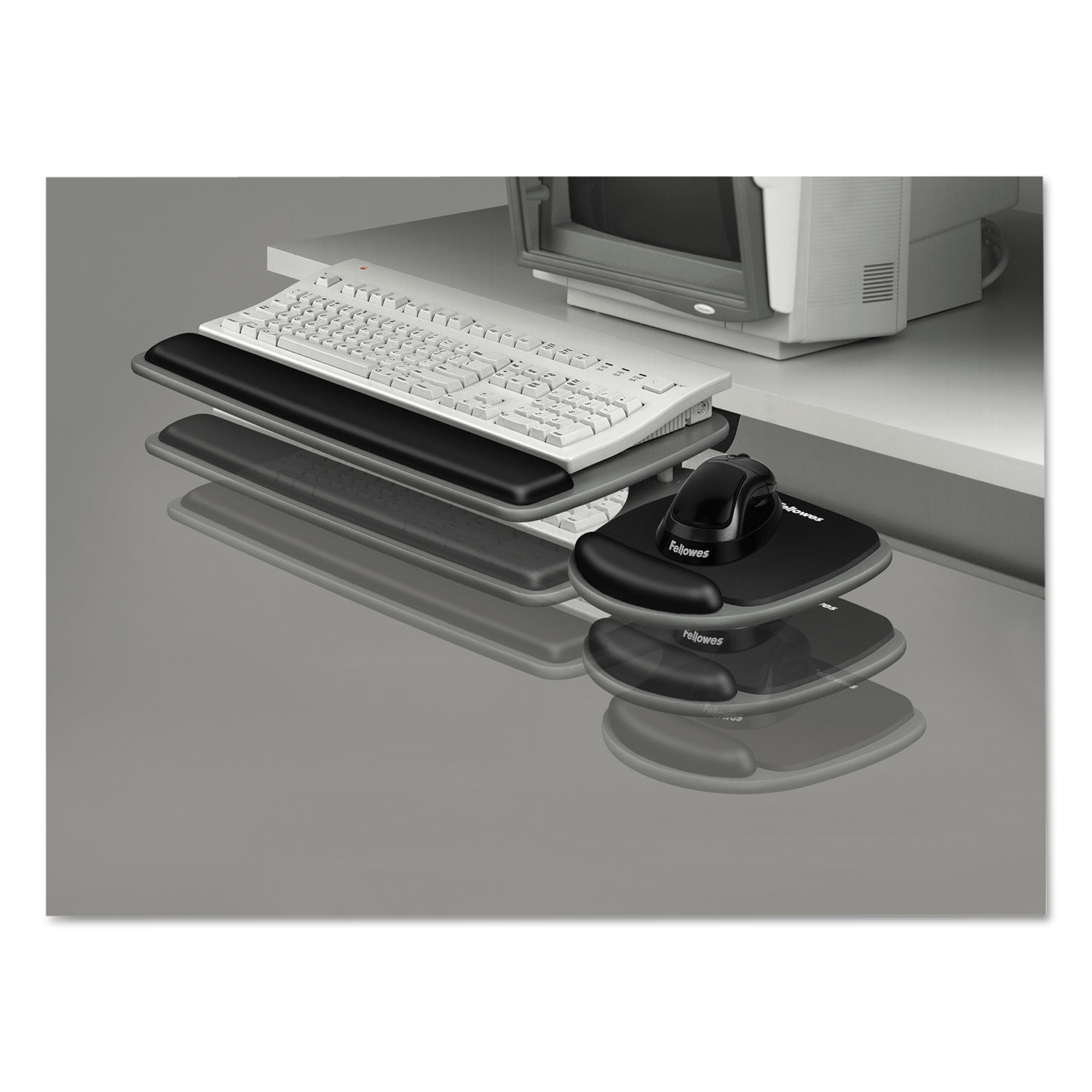 Adjustable Standard Keyboard Platform, 20-1/4w x 11-1/8d, Graphite/Black