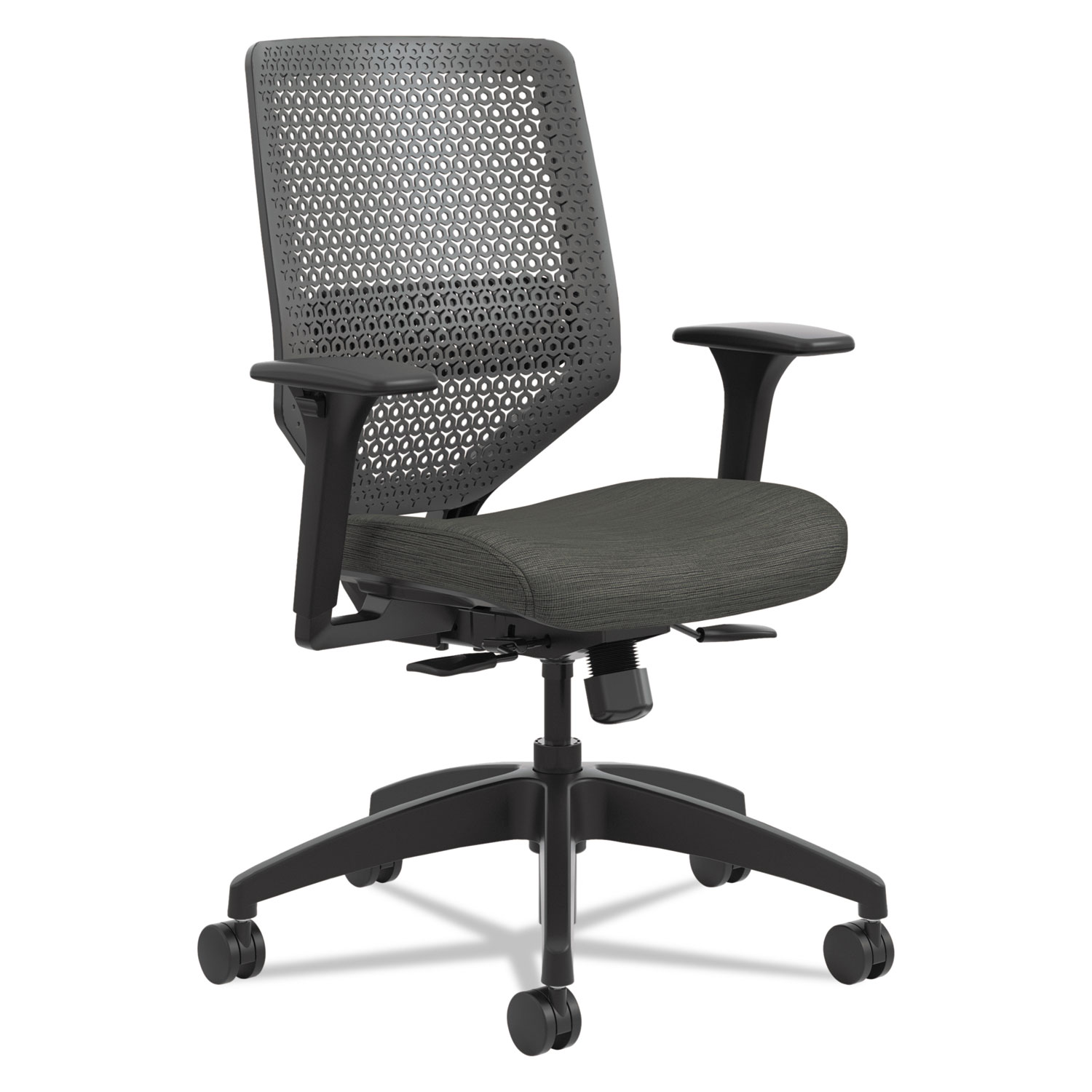  HON SVR1ACLC10TK Solve Series ReActiv Back Task Chair, Supports up to 300 lbs., Ink Seat/Charcoal Back, Black Base (HONSVR1ACLC10TK) 