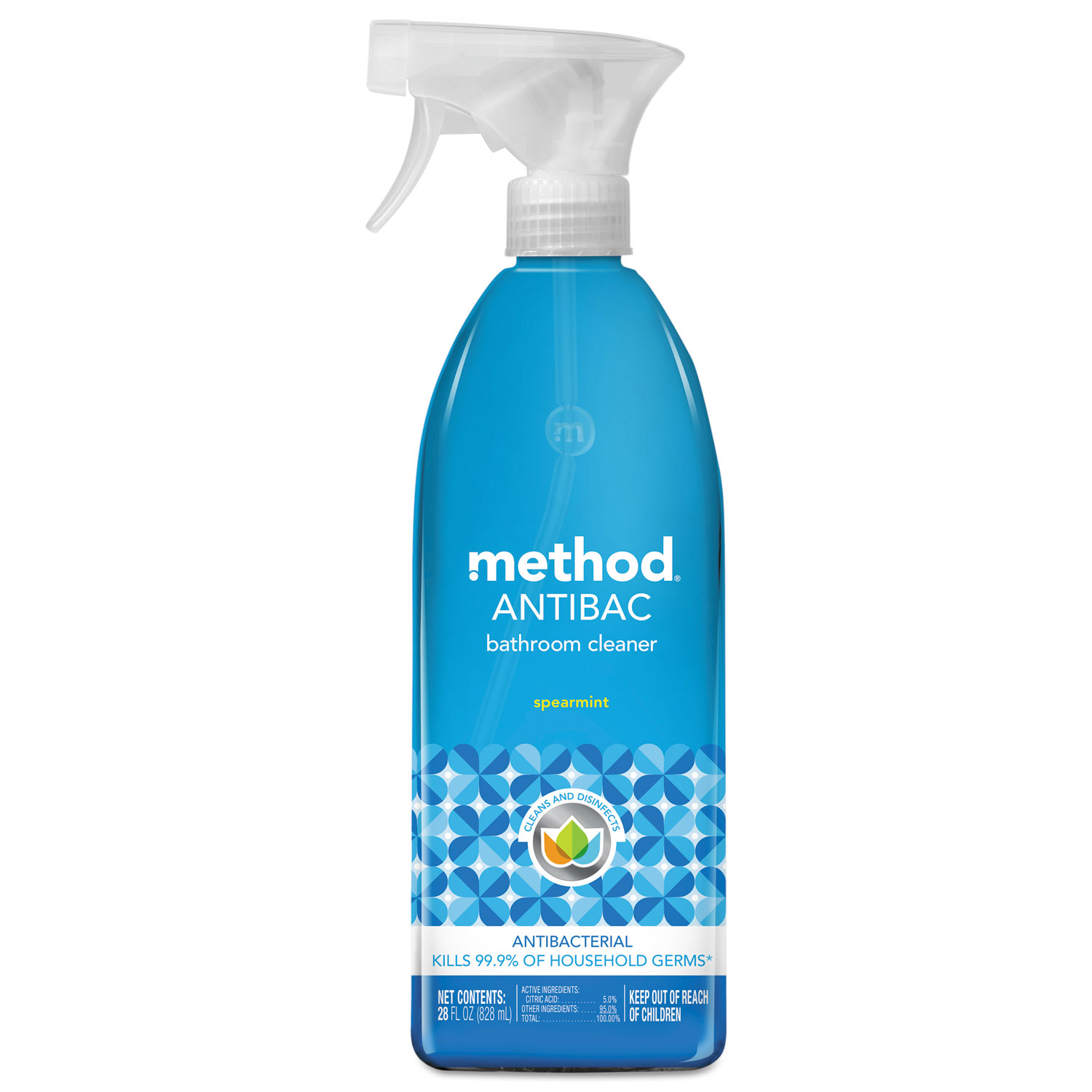  Method 817939011522 Antibacterial Spray, Bathroom, Spearmint, 28oz Bottle (MTH01152) 