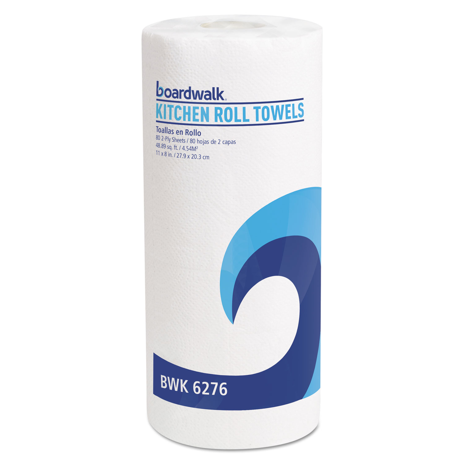  Boardwalk BWK6276 Household Perforated Paper Towel Rolls, 2-Ply, 11 x 8, White, 80/Roll, 30 Rolls/Carton (BWK6276B) 