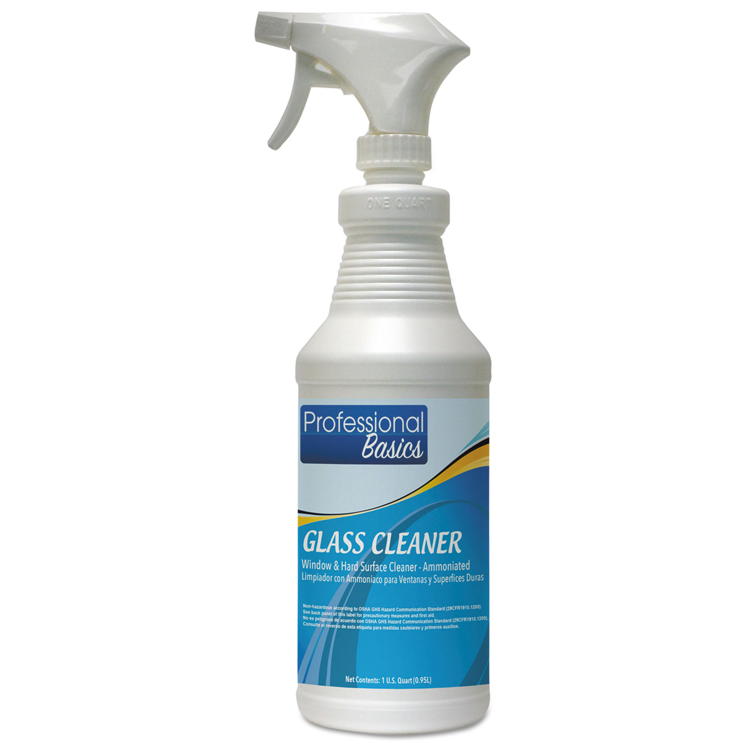  Theochem Laboratories 101280-Q Professional Basics Glass Cleaner, 32 oz Spray Bottle, 12/Carton (TOL505921) 