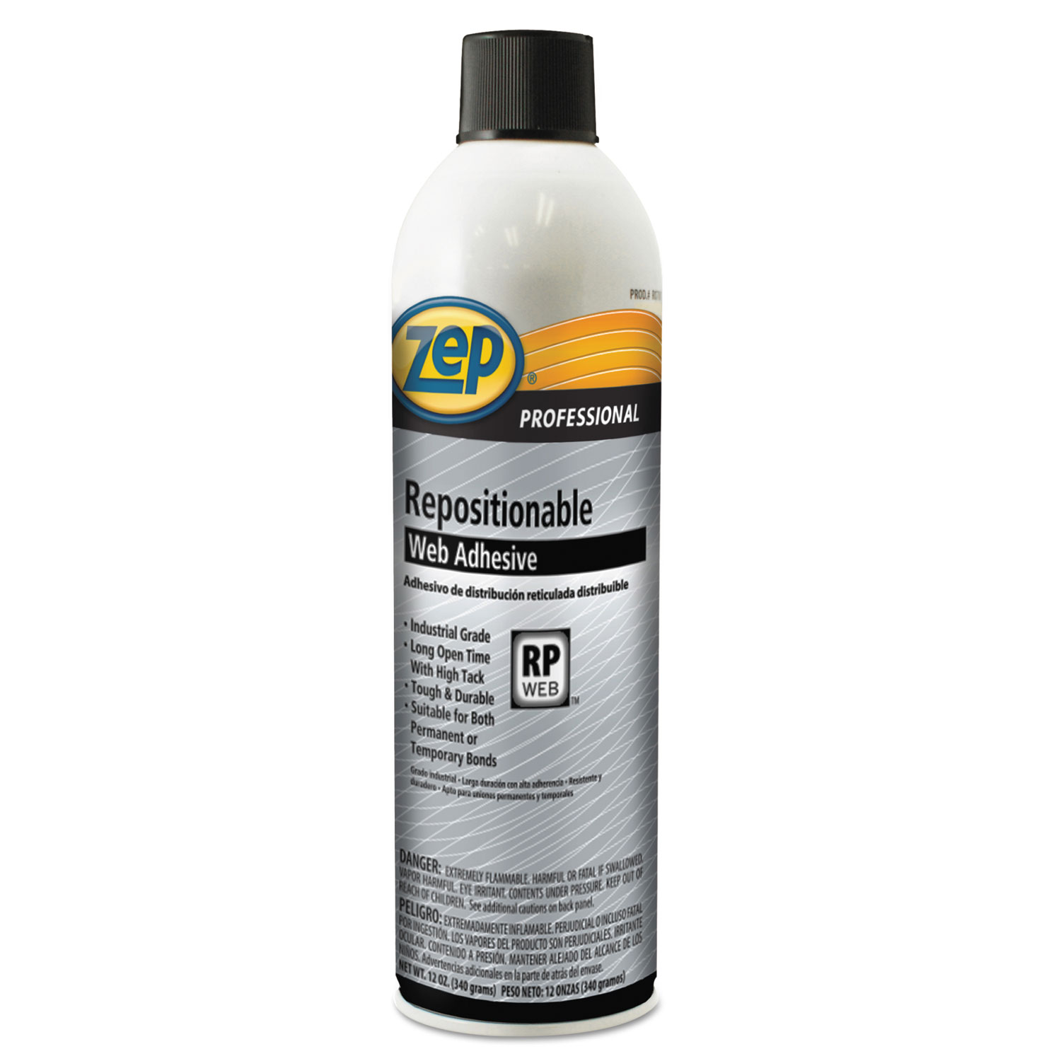  Zep Professional 1046674 Repositionable Web Adhesive, 20 oz, Dries Clear, 12/Carton (ZPE1046674) 