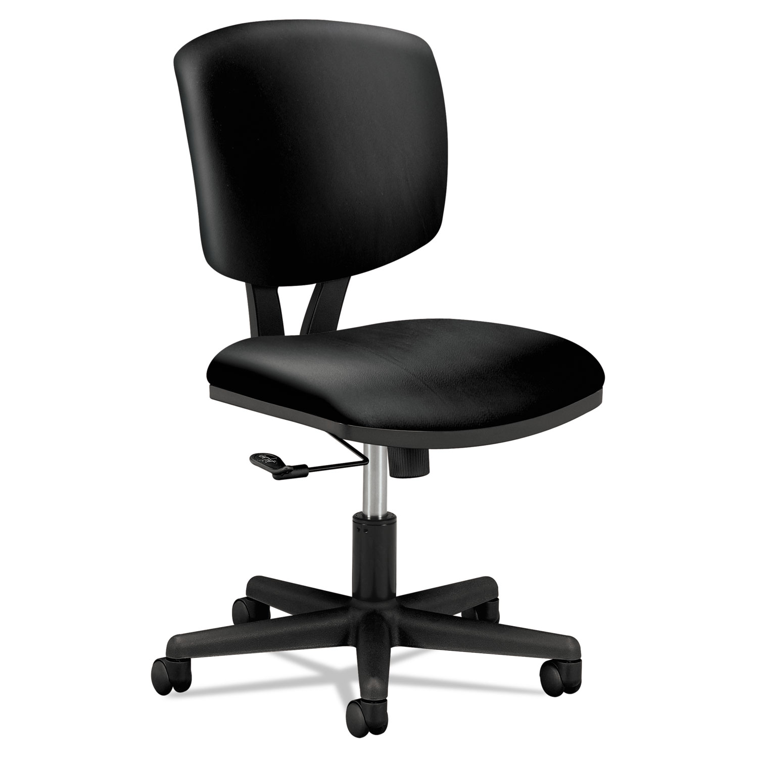  HON H5701.SB11.T Volt Series Leather Task Chair, Supports up to 250 lbs., Black Seat/Black Back, Black Base (HON5701SB11T) 