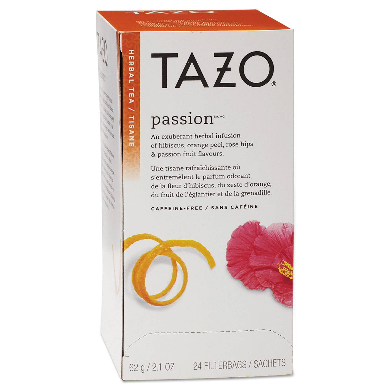  Tazo TJL20040 Tea Bags, Passion, 2.1 oz, 24/Box (TZO149903) 