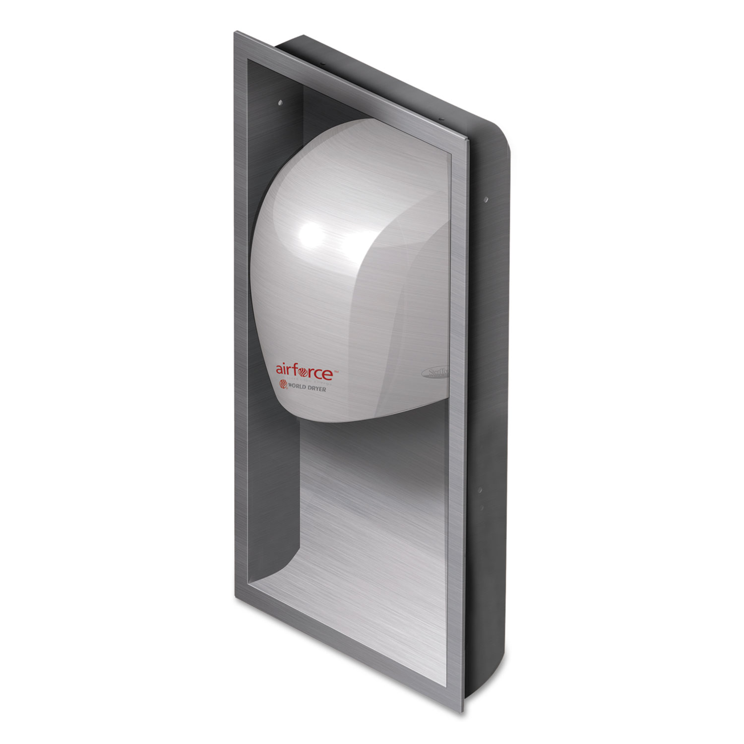Airforce Hand Dryer Recess Kit, 15 x 4 x 25, Stainless Steel