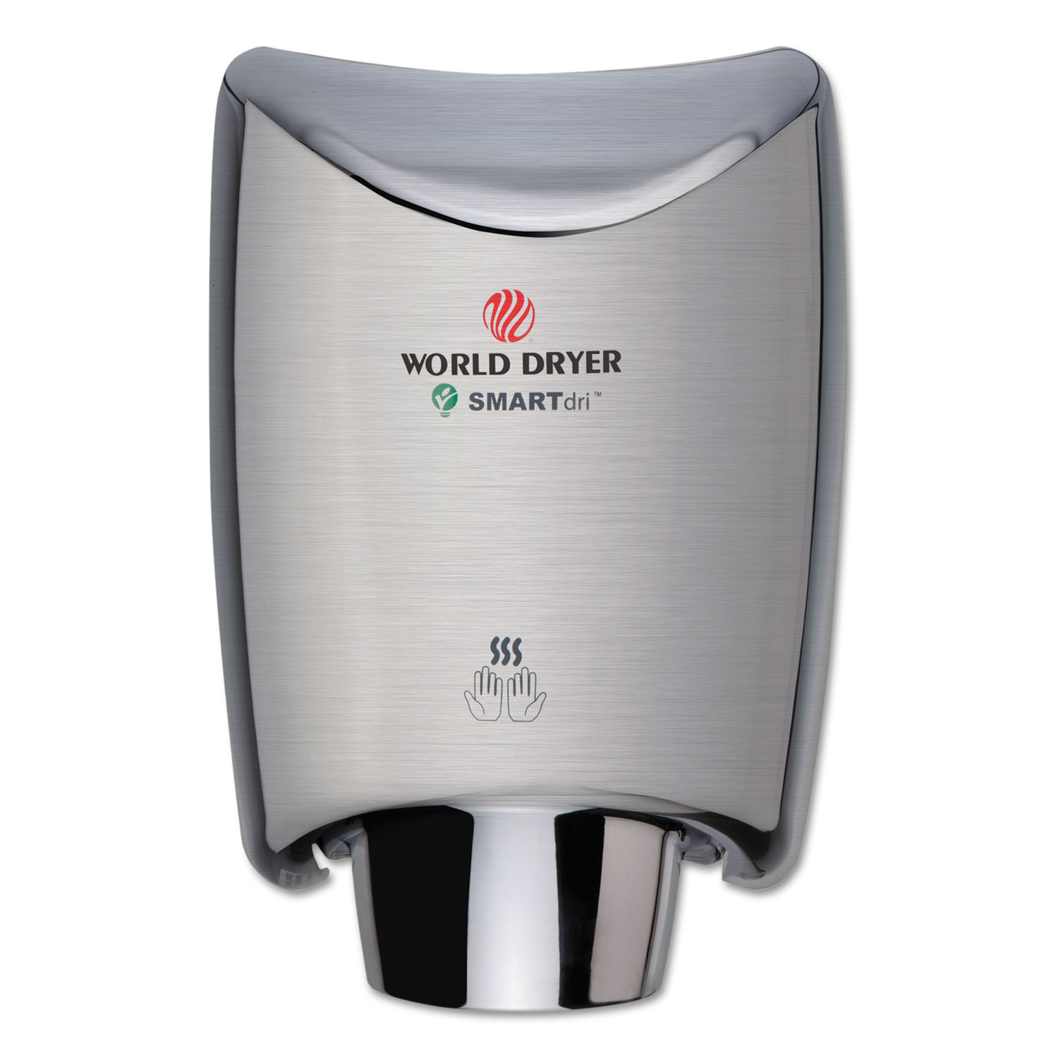  WORLD DRYER K-973A2 SMARTdri Hand Dryer, Stainless Steel, Brushed (WRLK973A2) 