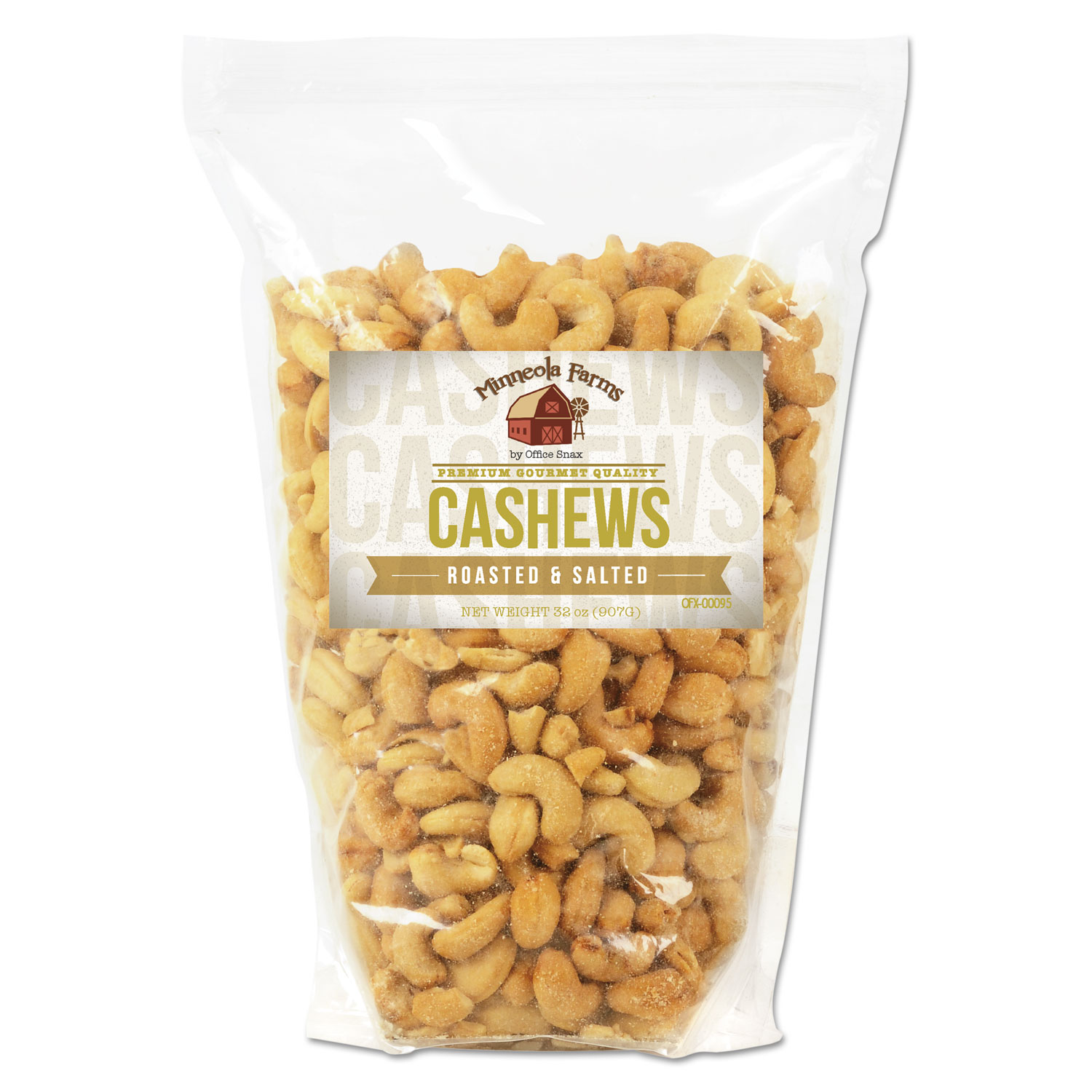  Office Snax 00095 Favorite Nuts, Cashews, 32 oz Bag (OFX00095) 