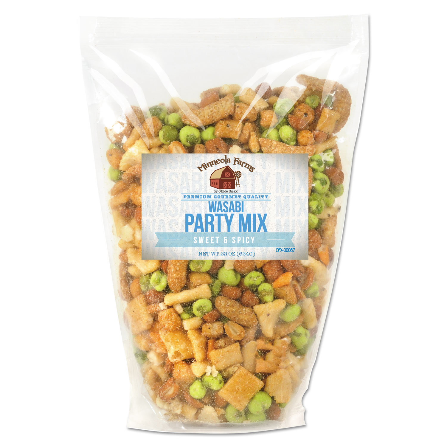 Office Snax 00087 Favorite Nuts, Wasabi Party Mix, 22 oz Bag (OFX00087) 