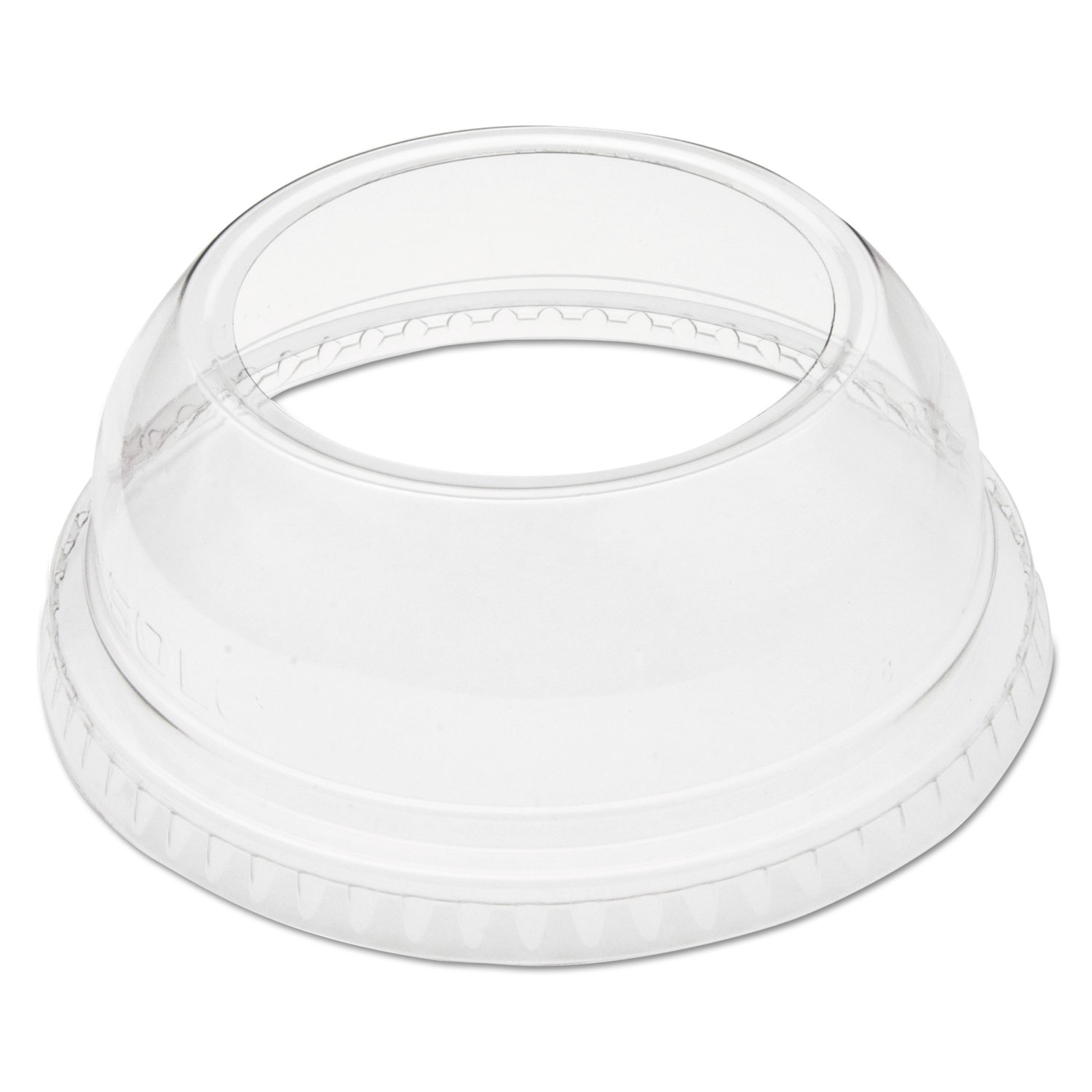Open-Top Dome Lid for 9-22 oz Plastic Cups, Clear, 1.9Dia Hole, 1000/Carton