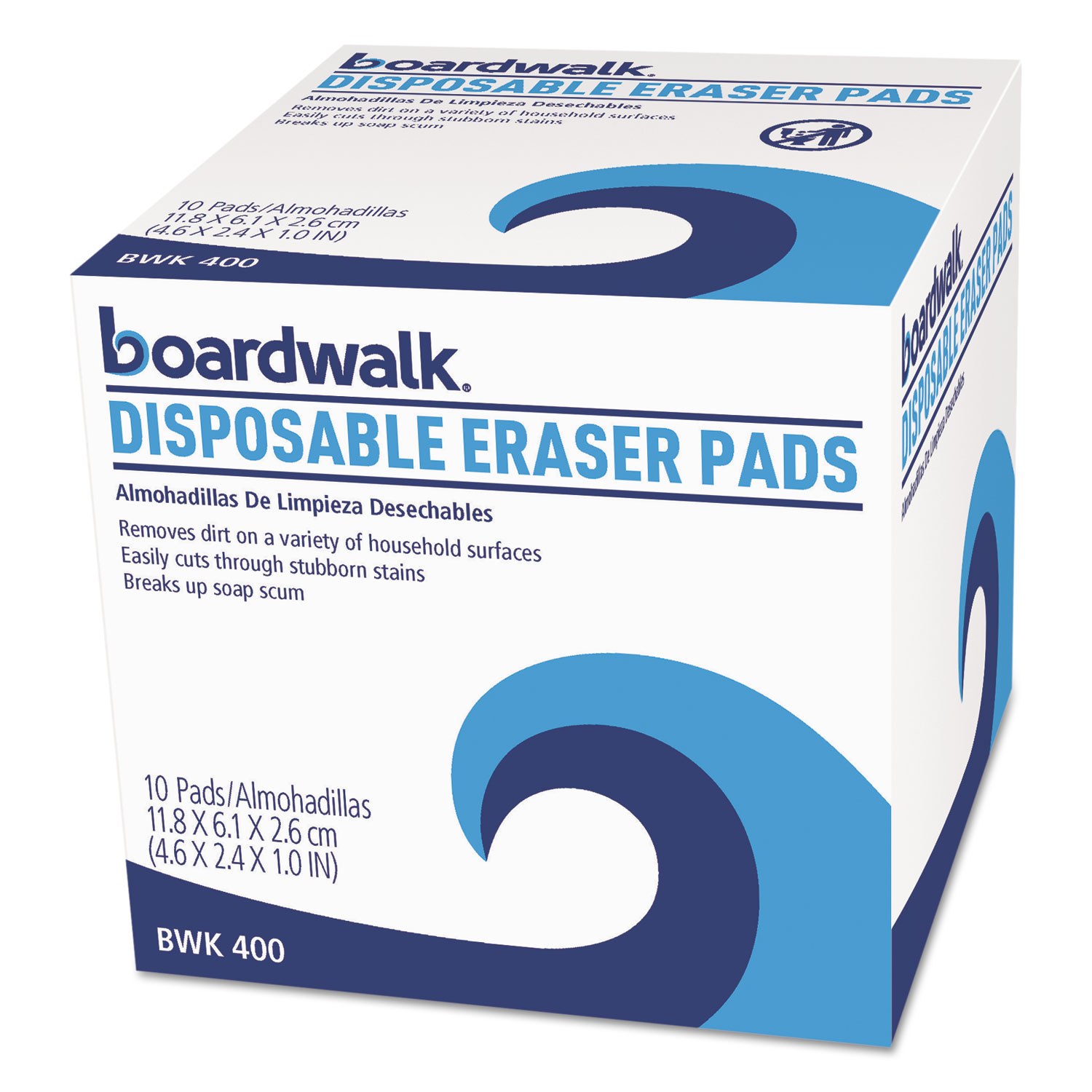  Boardwalk 600BX Disposable Eraser Pads, 10/Box (BWK600BX) 