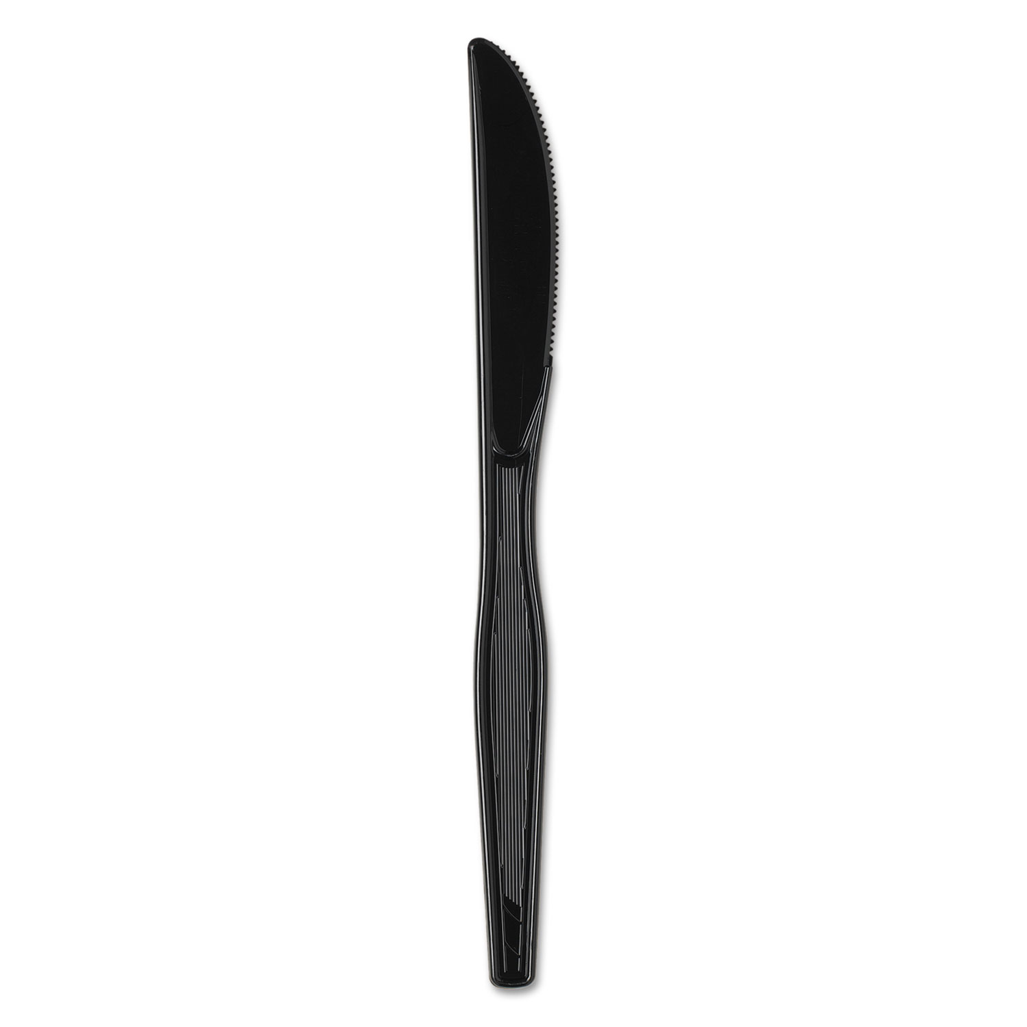  Dixie KM517 Plastic Cutlery, Heavy Mediumweight Knives, Black, 1,000/Carton (DXEKM517) 