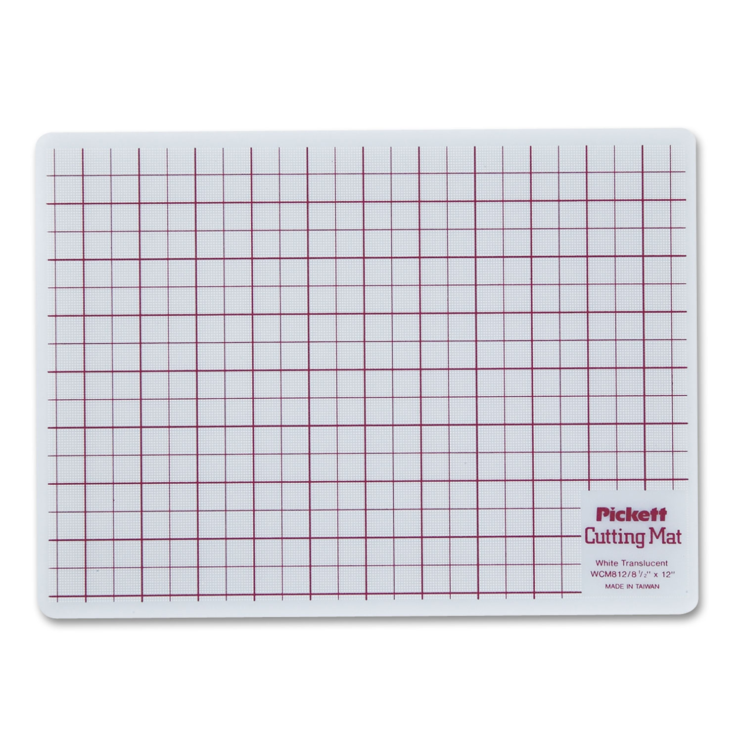 Self-Healing Cutting Mat, 8 1/2 x 12, White Translucent W/Red Lines