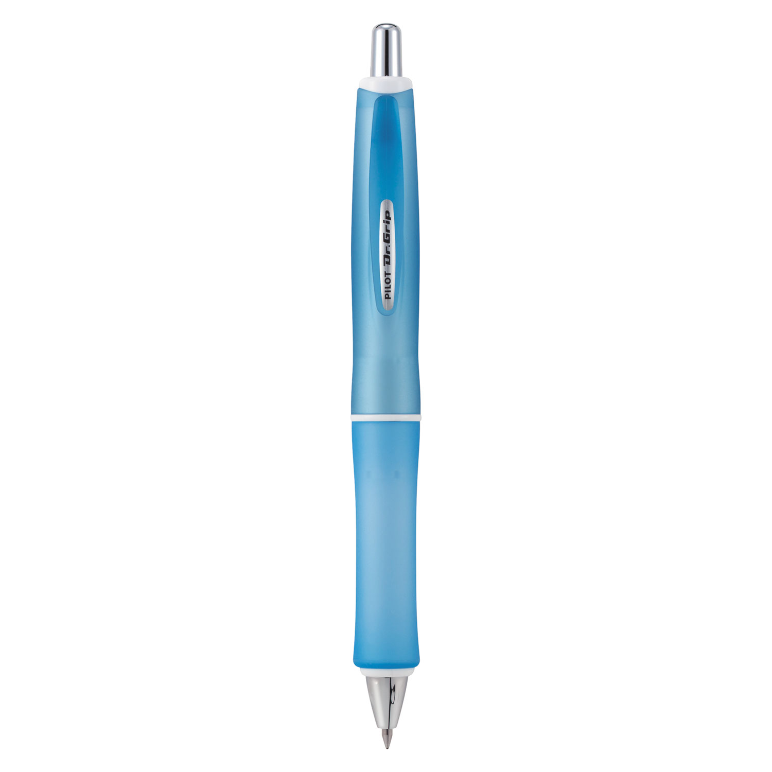 Dr. Grip Frosted Advanced Ink Pen, Blue Barrel, Black Ink, 1mm