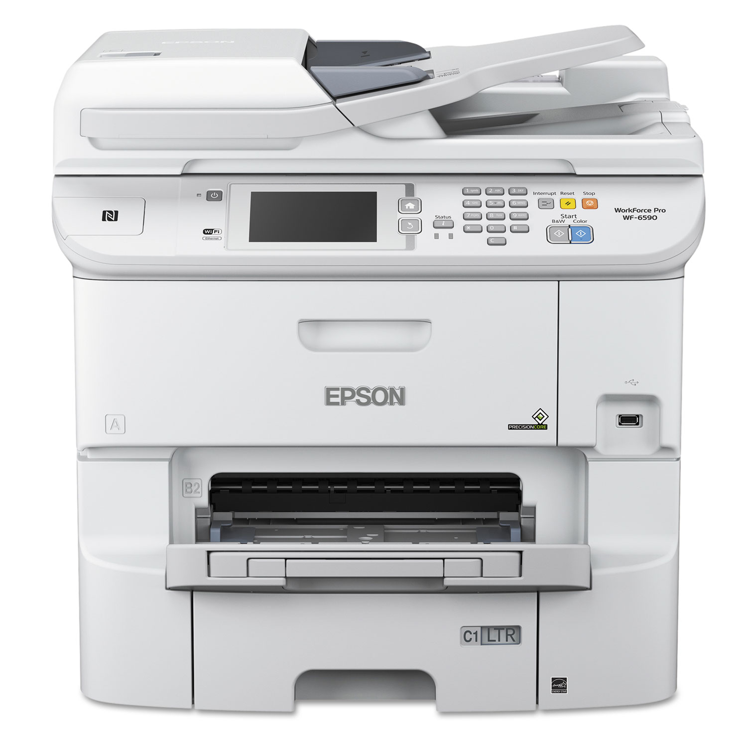  Epson C11CD49201 WorkForce Pro WF-6590 Wireless Multifunction Color Printer, Copy/Fax/Print/Scan (EPSC11CD49201NA) 