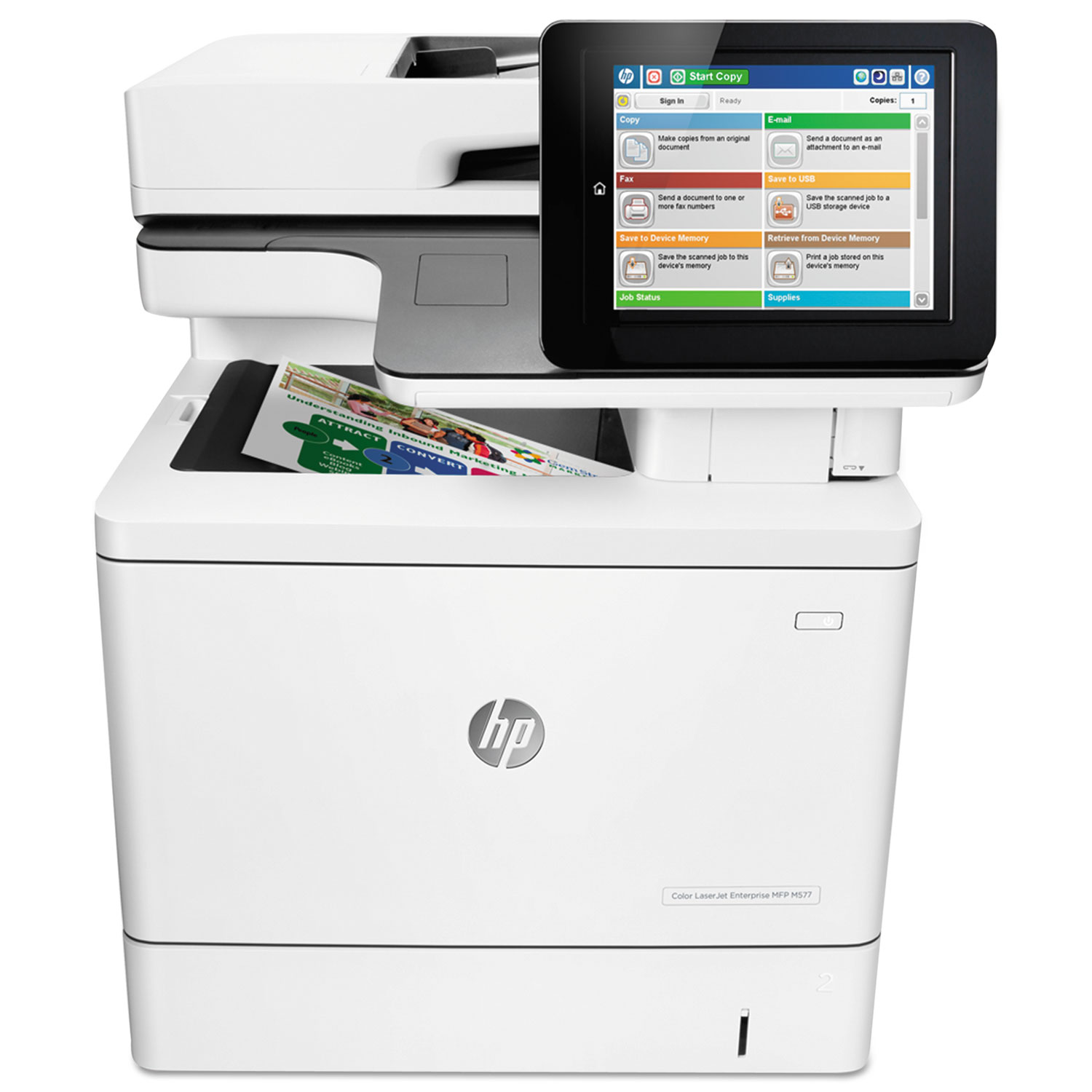  HP B5L54A#BGJ Color LaserJet Enterprise Flow MFP M577c Wireless Printer, Copy/Fax/Print/Scan (HEWB5L54A) 