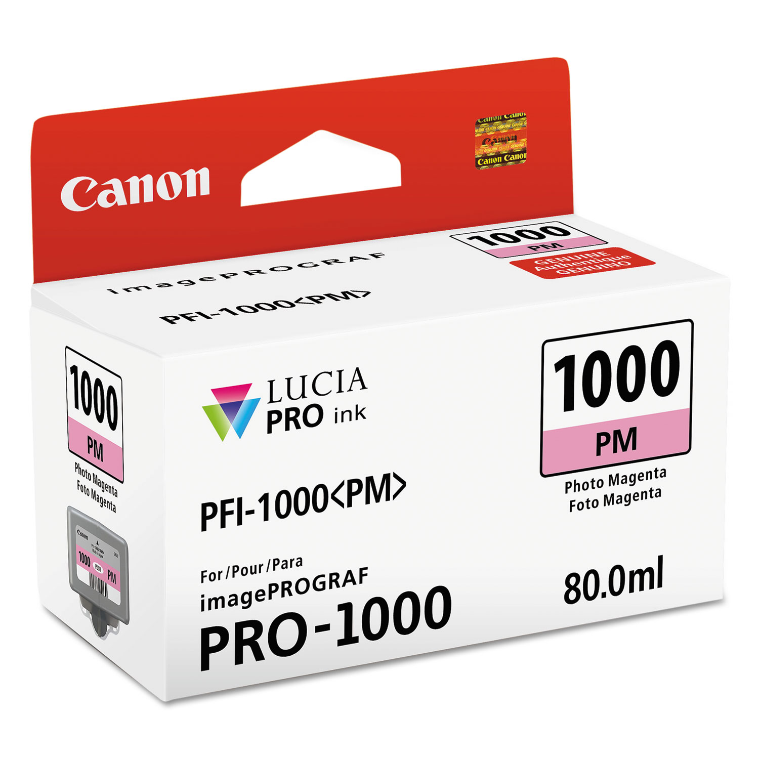 Canon 0551C002 0551C002 (PFI-1000) Lucia Pro Ink, 80 mL, Photo Magenta (CNM0551C002) 