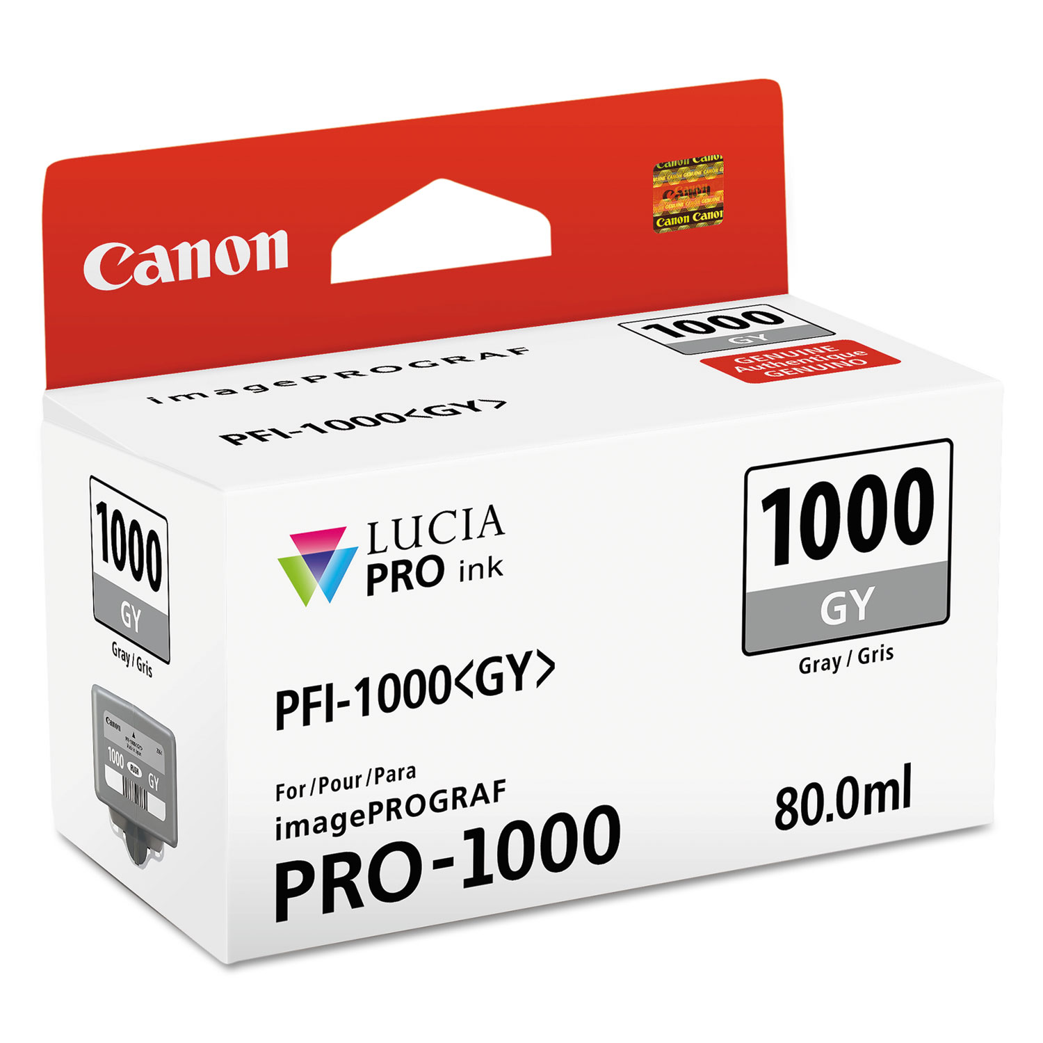  Canon 0552C002 0552C002 (PFI-1000) Lucia Pro Ink, 80 mL, Gray (CNM0552C002) 