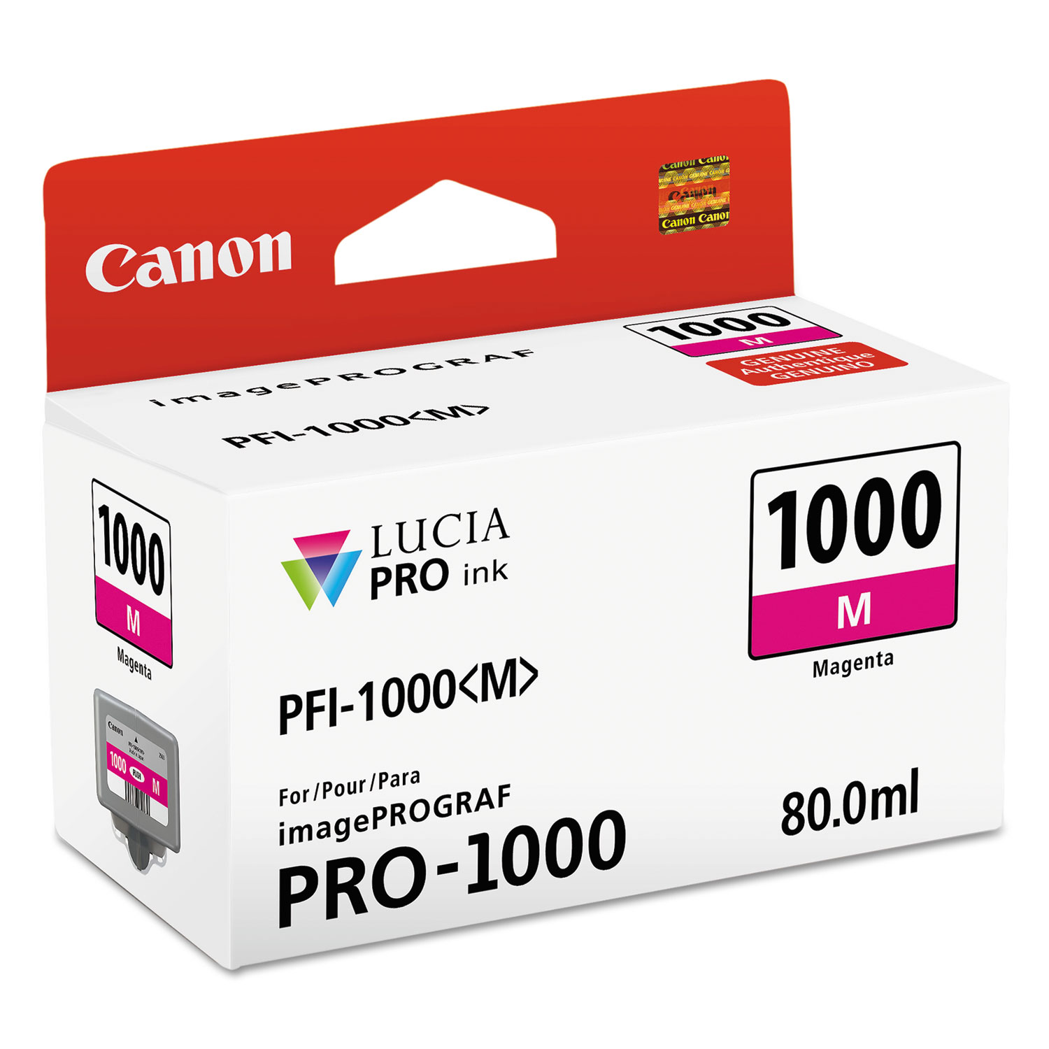  Canon 0548C002 0548C002 (PFI-1000) Lucia Pro Ink, 80 mL, Magenta (CNM0548C002) 