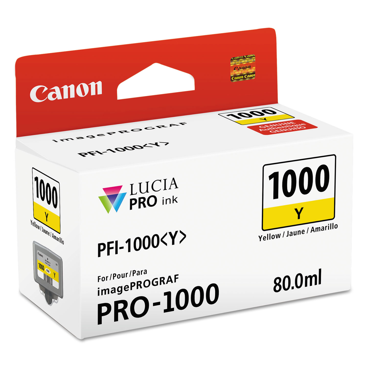  Canon 0549C002 0549C002 (PFI-1000) Lucia Pro Ink, 80 mL, Yellow (CNM0549C002) 