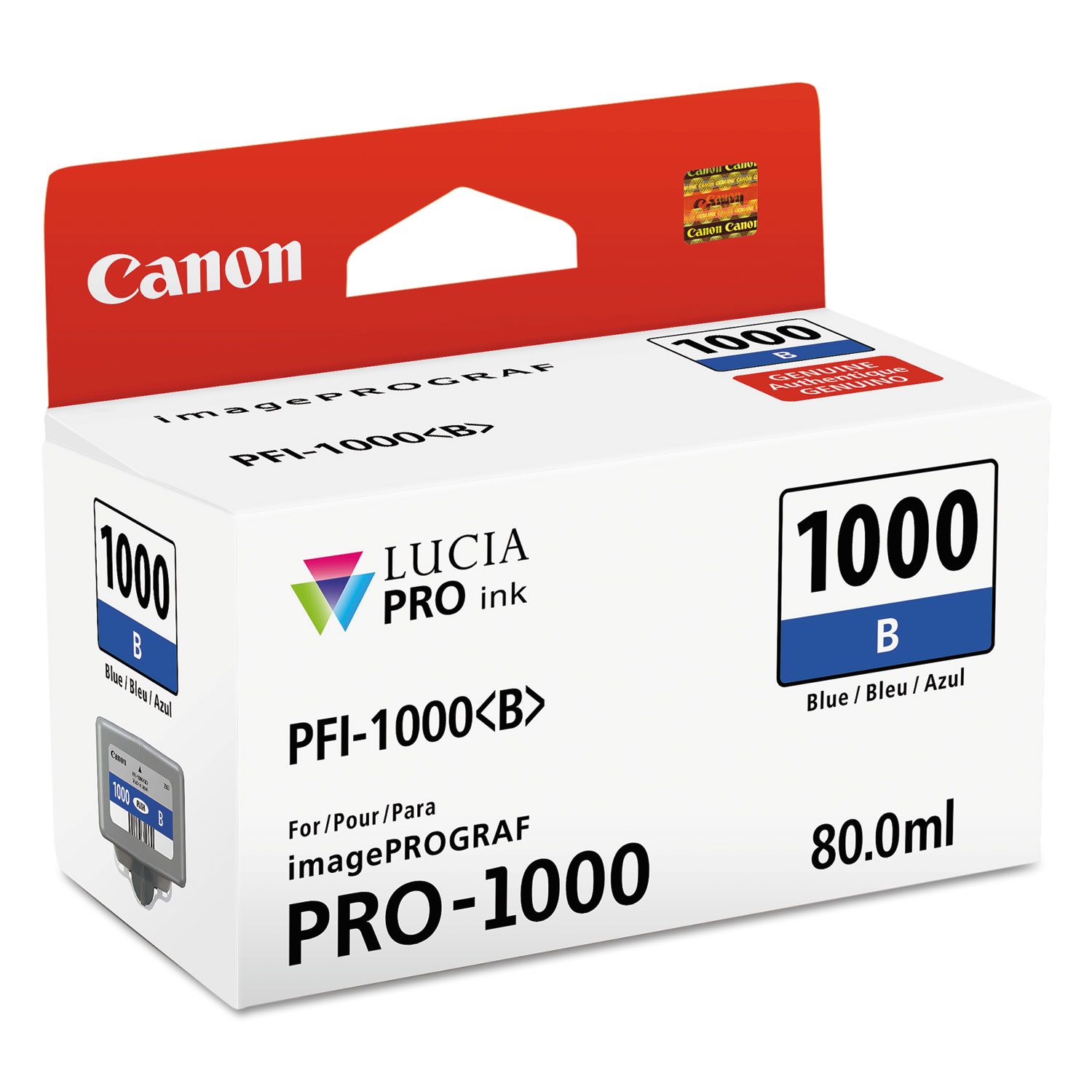  Canon 0555C002 0555C002 (PFI-1000) Lucia Pro Ink, 80 mL, Blue (CNM0555C002) 
