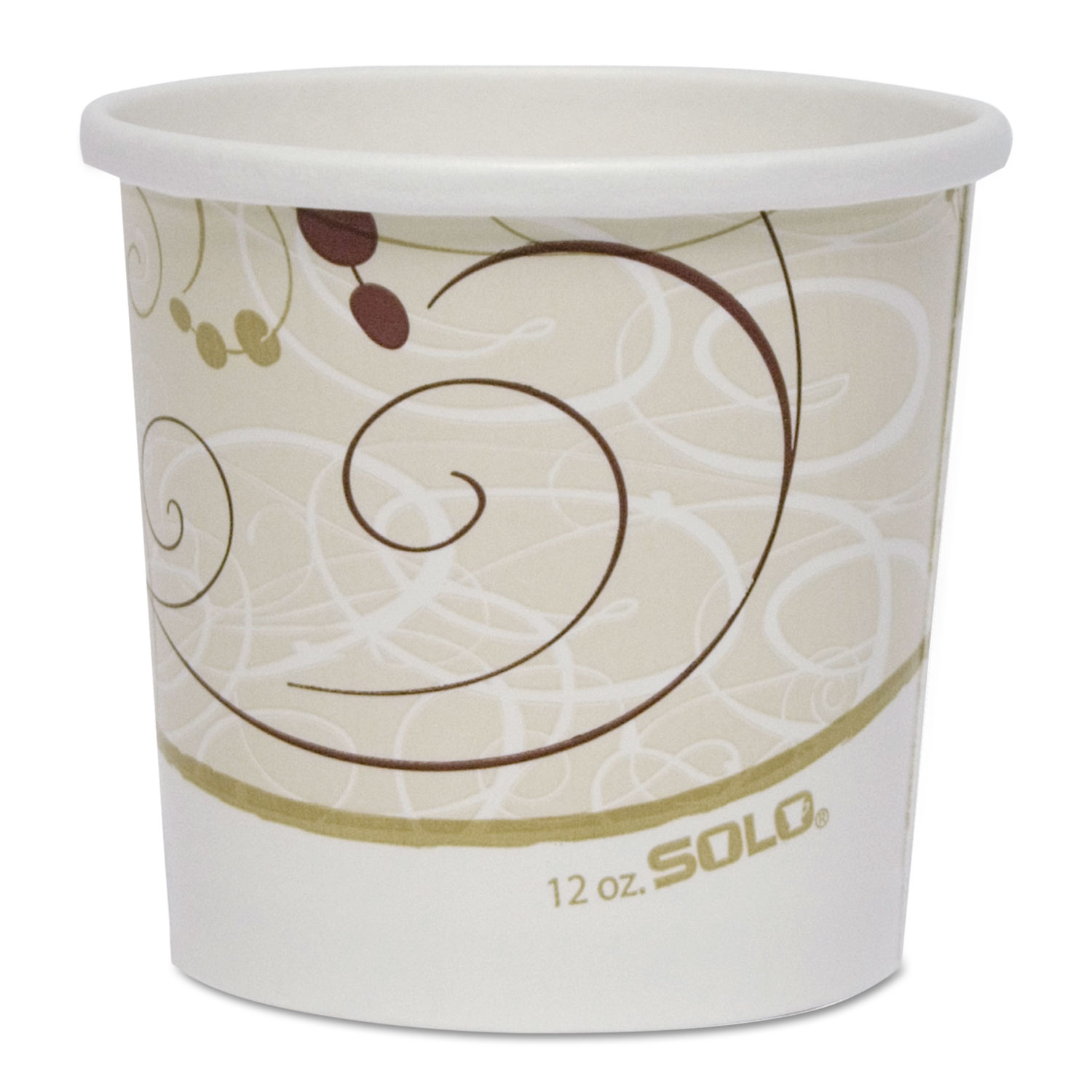 Double Poly Paper Food Containers, 12 oz, Symphony Design, 25/Pack