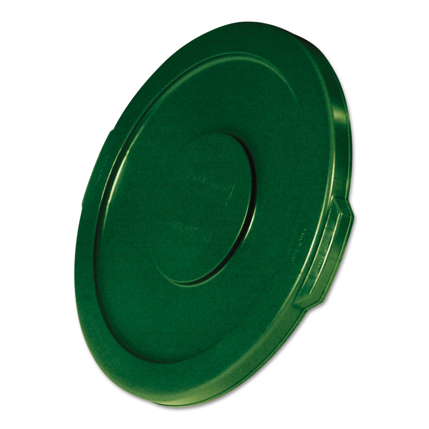 Flat Top Lid for 10-Gallon Round Brute Container, 16 dia., Dark Green, 6/Carton