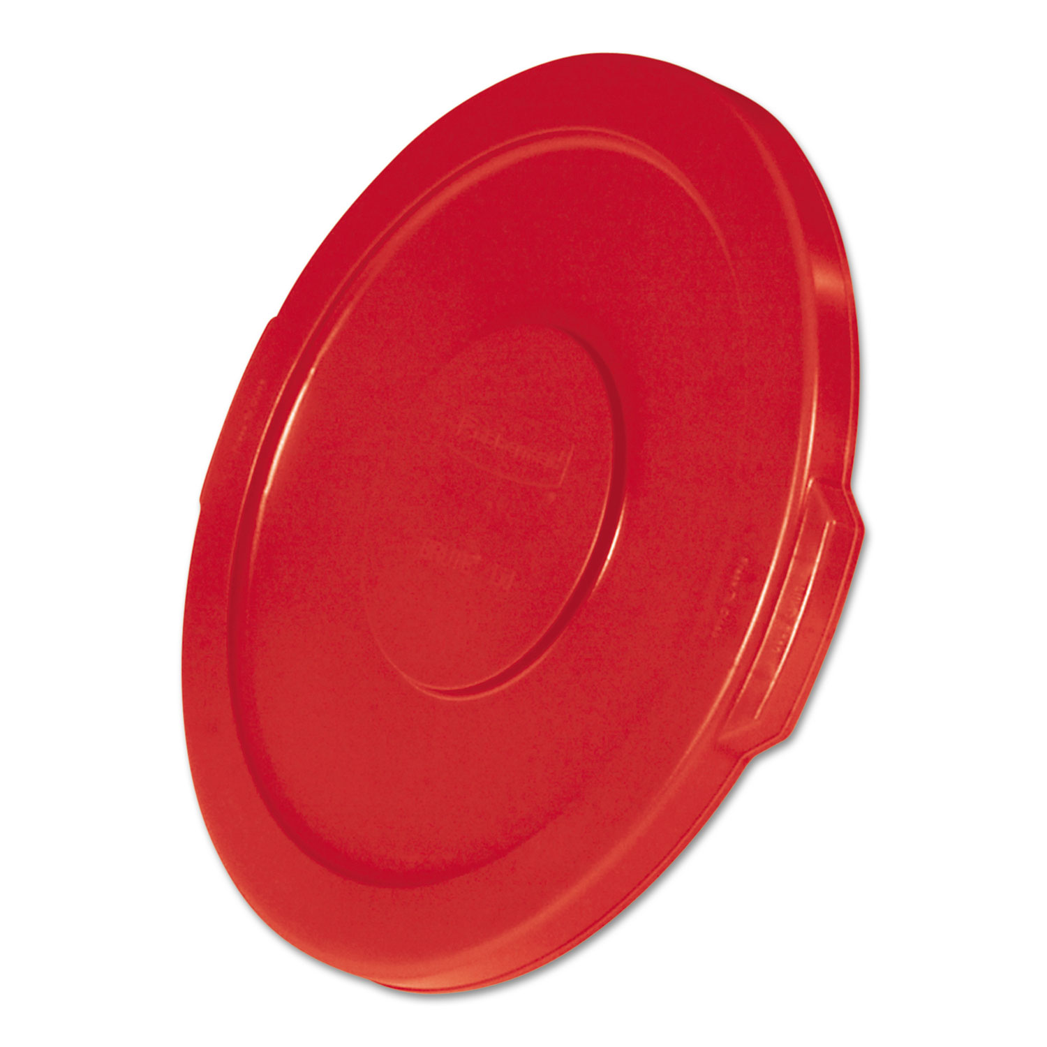 Flat Top Lid for 10-Gallon Round Brute Containers, 16 dia., Red, 6/Carton
