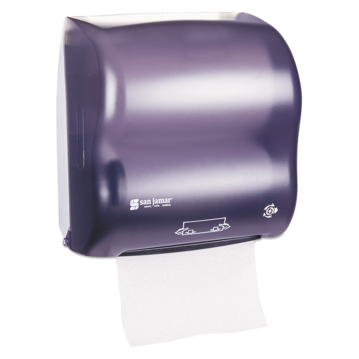 Mechanical Hands-Free Towel Dispenser, 12 3/8 x 7 5/8 x 12 1/4, Black Pearl