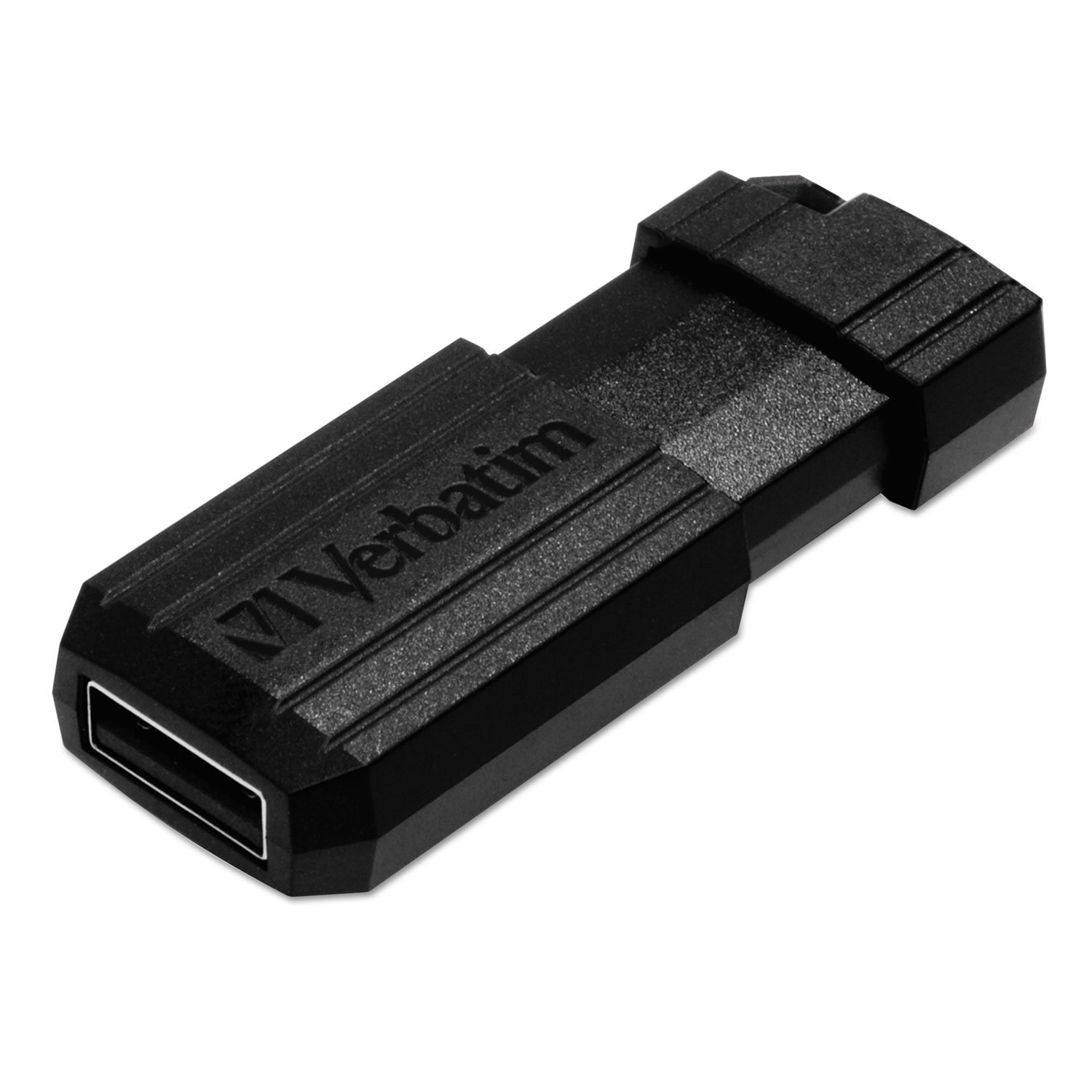 PinStripe USB Flash Drive, 8GB, Black