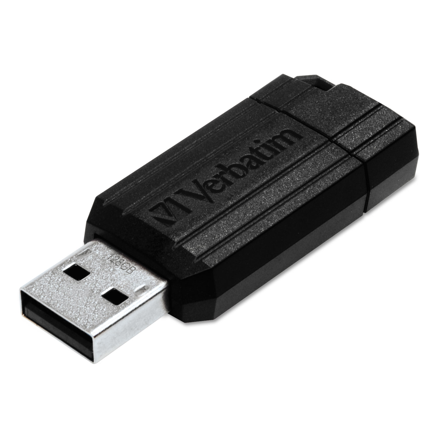  Verbatim 49062 PinStripe USB Flash Drive, 8 GB, Black (VER49062) 