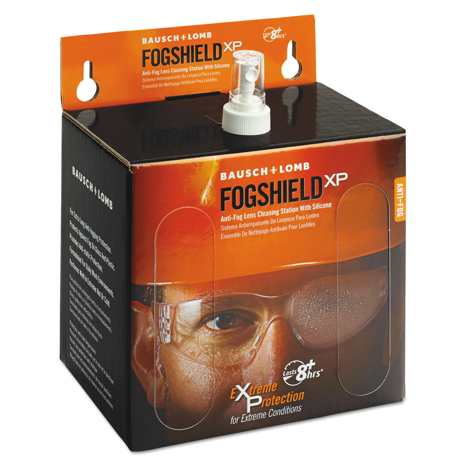 FogShield Disposable Lens Cleaning Station, 12 oz Bottle, 1425 Tissues