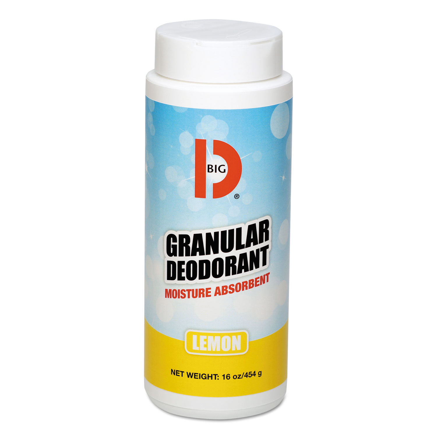 Big D Industries 015000 Granular Deodorant, Lemon, 16 oz, Shaker Can, 12/Carton (BGD150) 