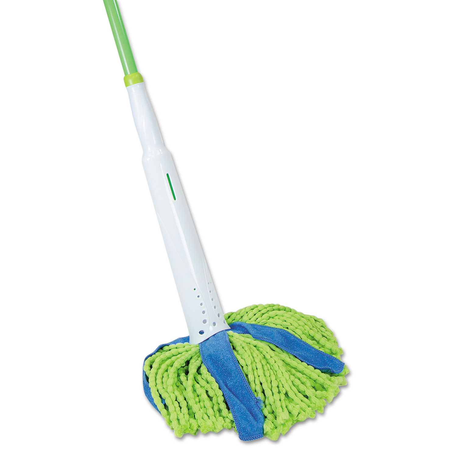 LYSOL® Brand Cone Mop Supreme, 8 Wide, 31 3/4 Steel Handle, Green/Blue, Each
