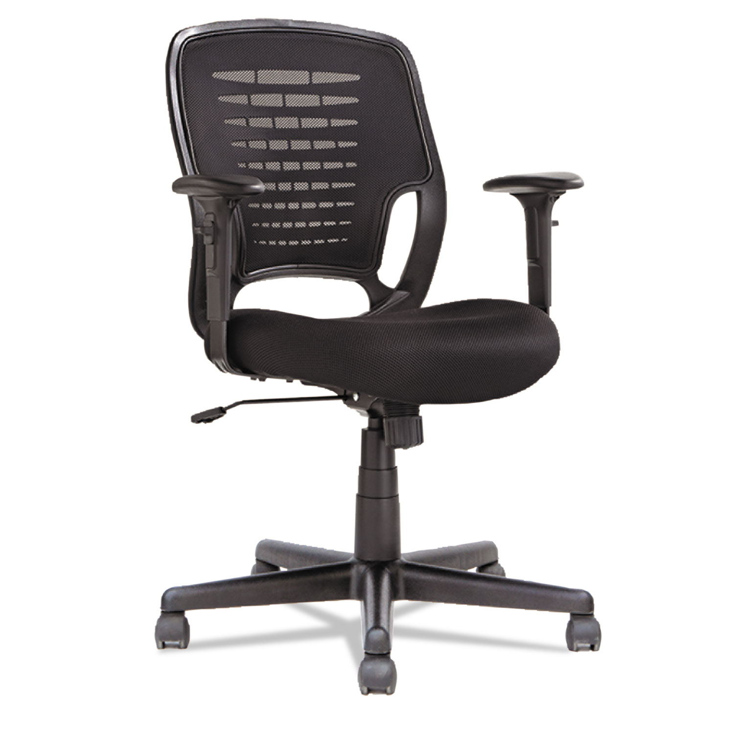  OIF OIFEM4817 Swivel/Tilt Mesh Task Chair, Supports up to 250 lbs., Black Seat/Black Back, Black Base (OIFEM4817) 
