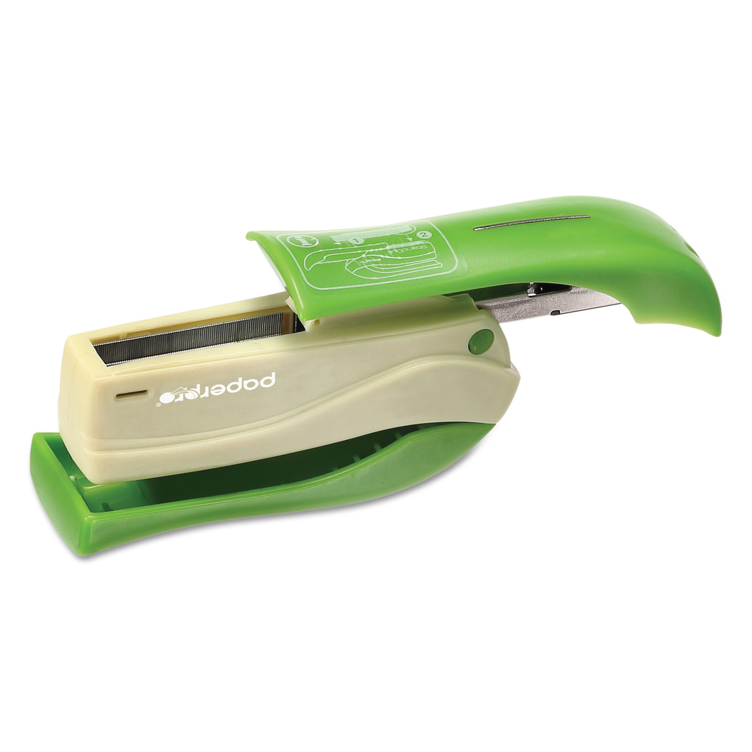 inSHAPE 15 Compact Stapler, 15-Sheet Capacity, Green