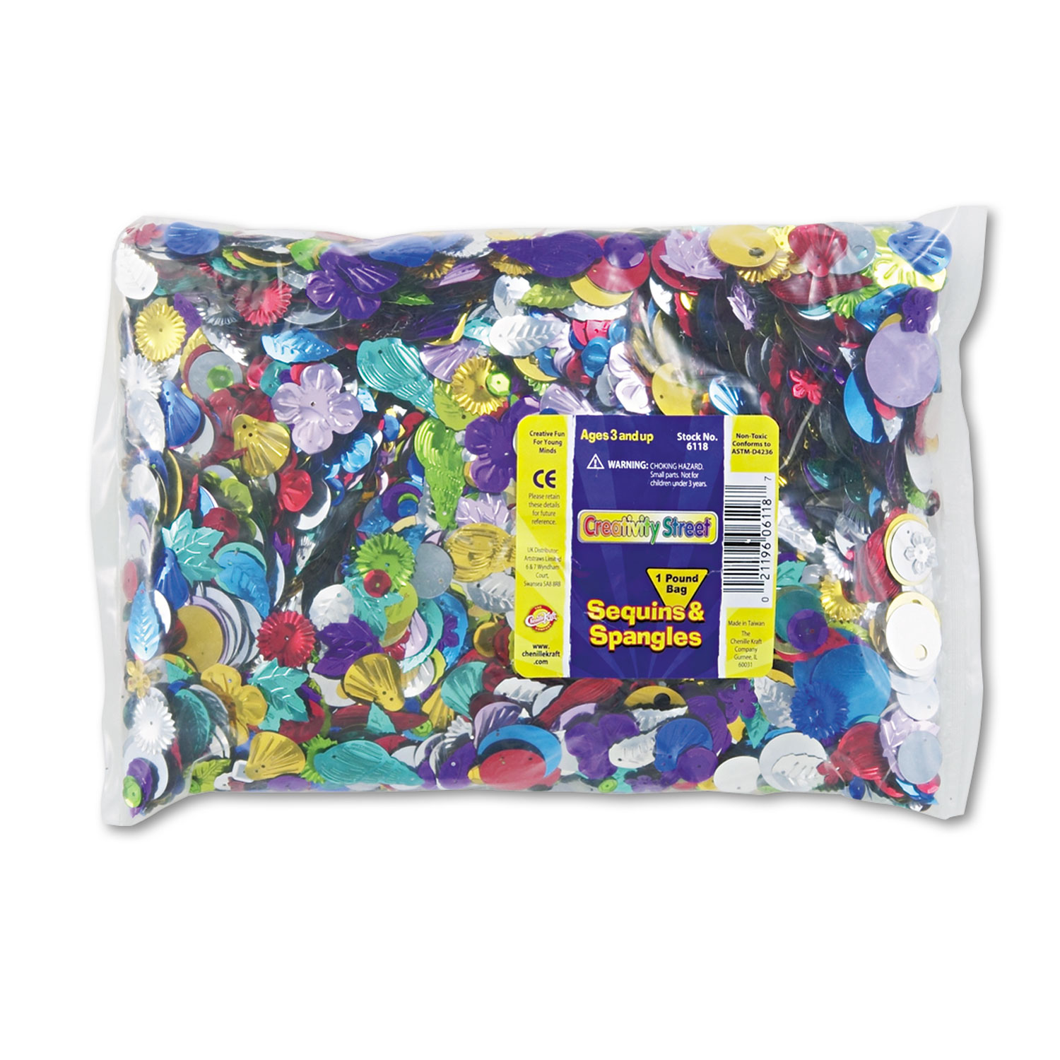 Sequins & Spangles Classroom Pack, Assorted Metallic Colors, 1 lb/Pack
