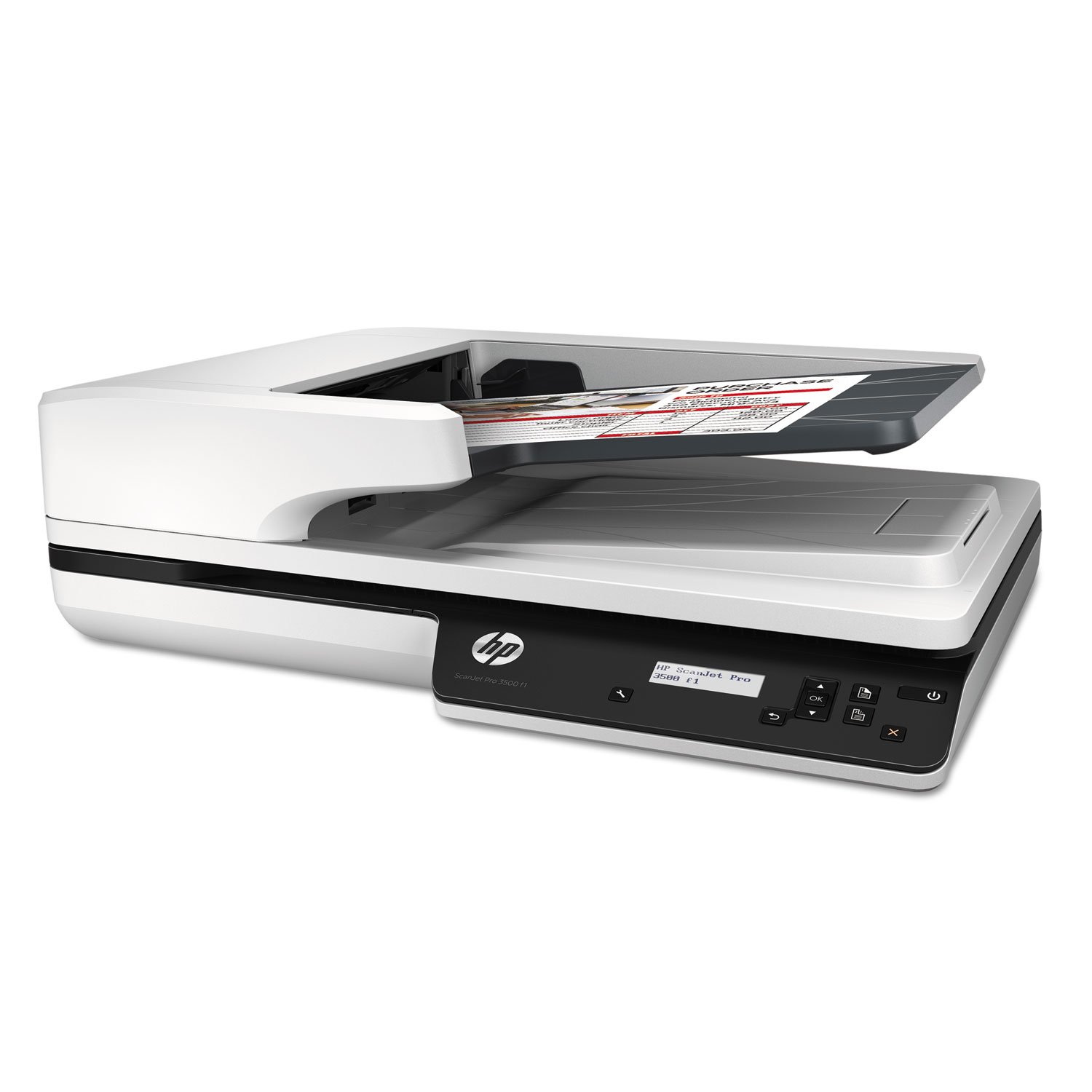  HP L2741A#BGJ Scanjet Pro 3500 f1 Flatbed Scanner, 600 dpi Optical Resolution, 50-Sheet Duplex Auto Document Feeder (HEWL2741A) 