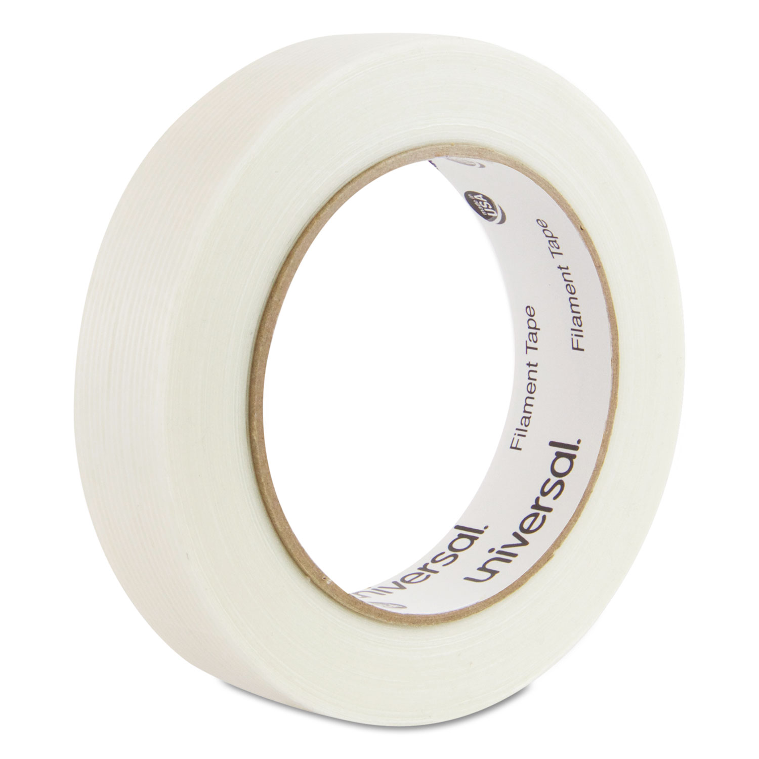  Universal UNV30024 120# Utility Grade Filament Tape, 3 Core, 24 mm x 54.8 m, Clear (UNV30024) 