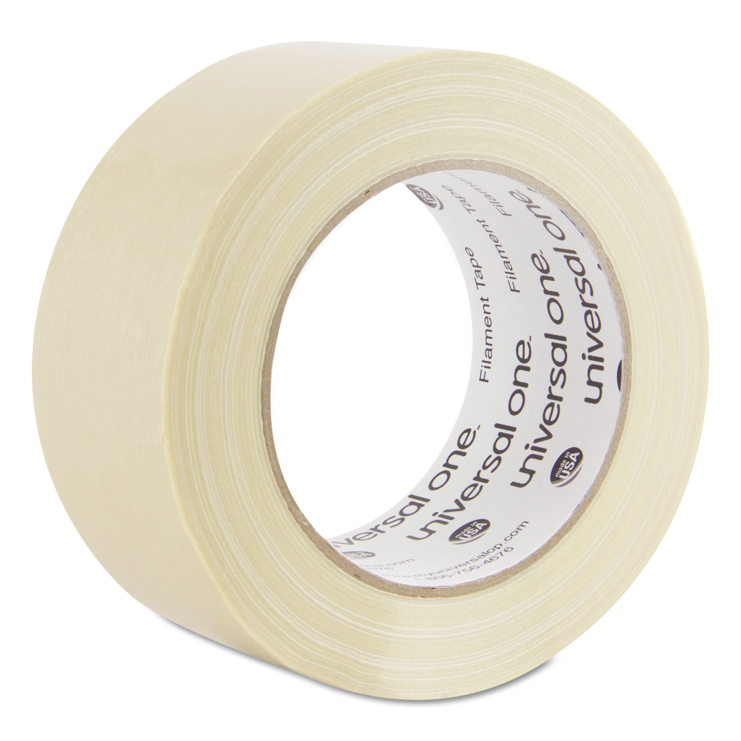 Premium-Grade Filament Tape w/Natural Rubber Adhesive, 48mm x 54.8m, Clear