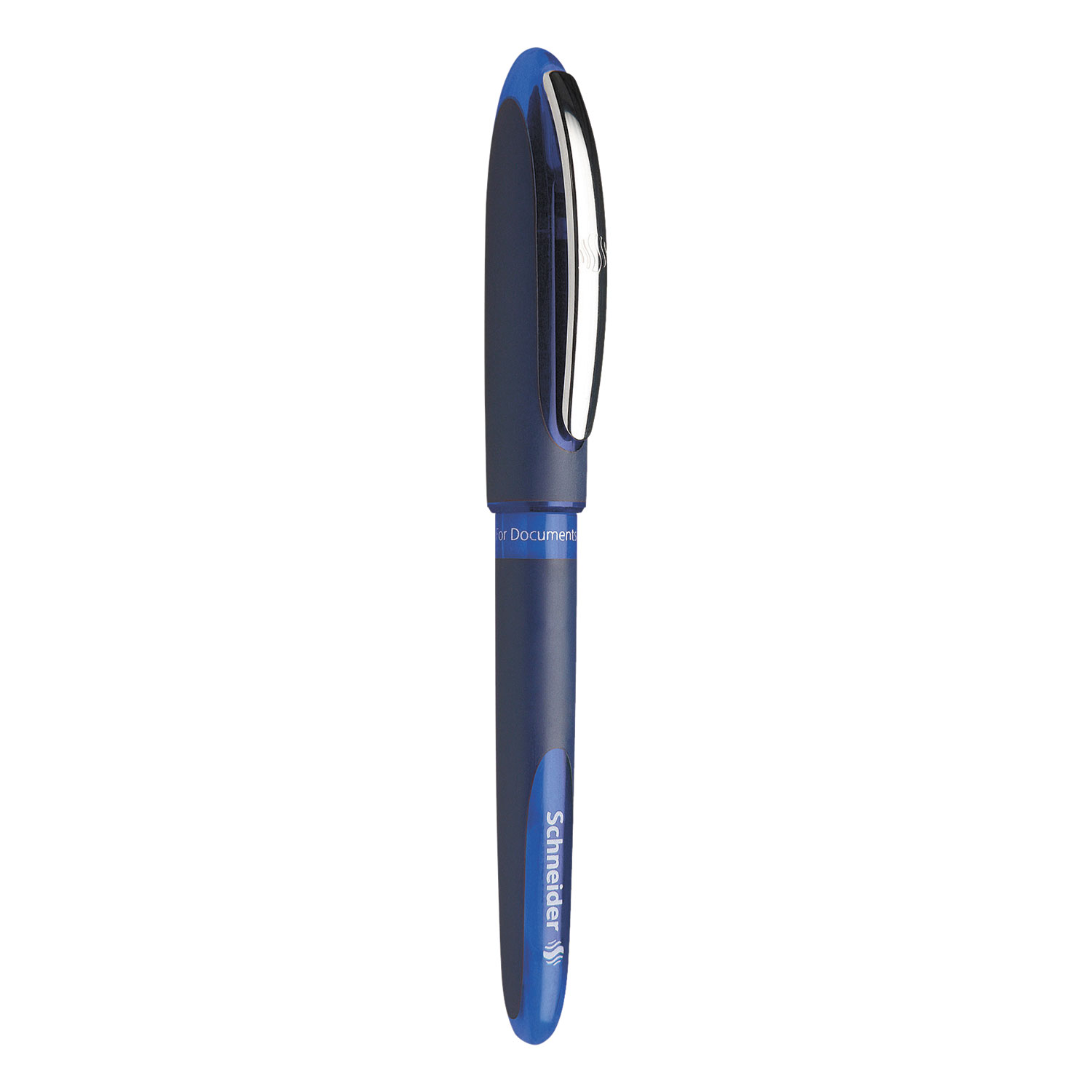  Stride 183003 Schneider One Business Stick Roller Ball Pen, 0.6mm, Blue Ink/Barrel, 10/Box (STW183003) 