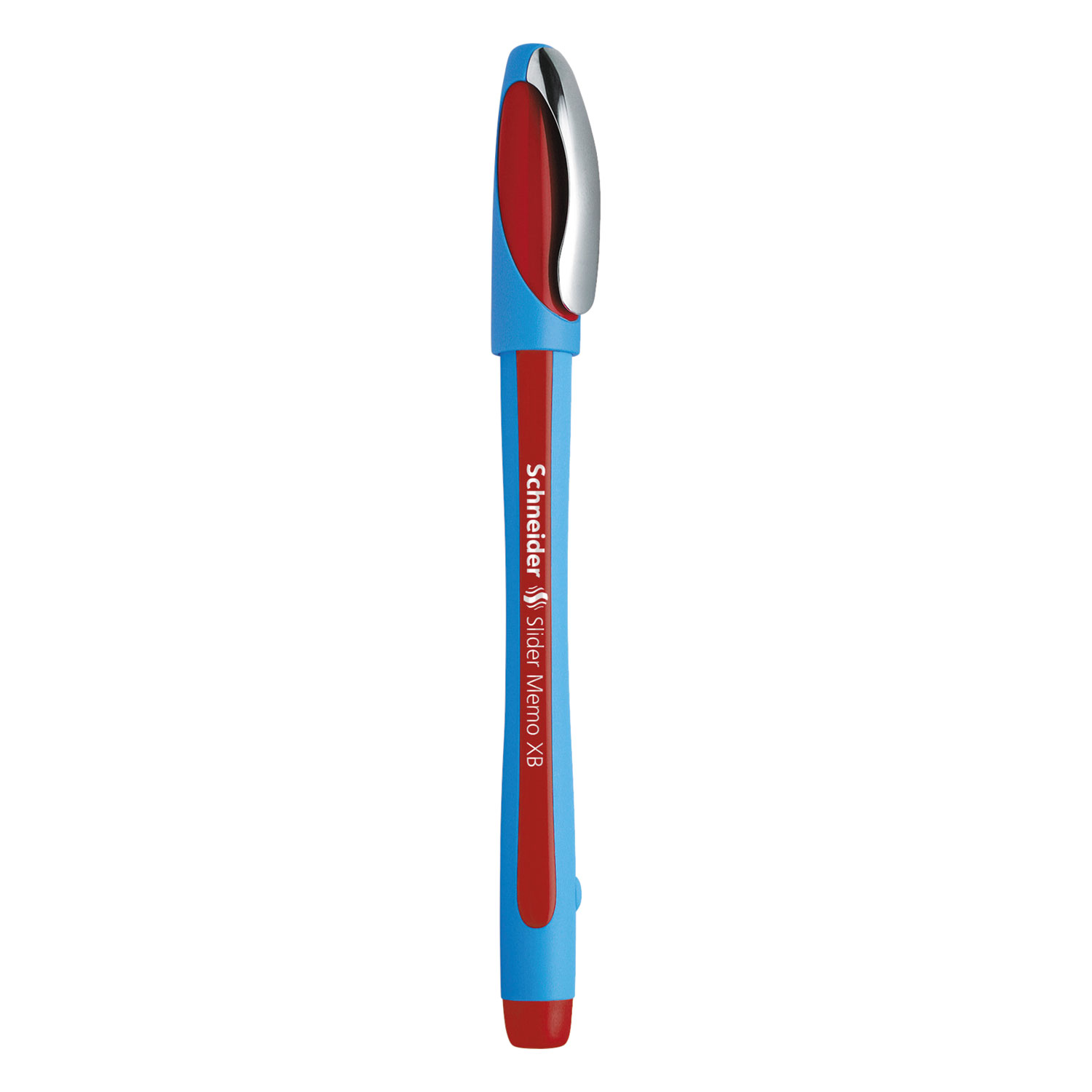  Stride 150202 Schneider Slider Memo XB Stick Ballpoint Pen, 1.4mm, Red Ink, Blue/Red Barrel, 10/Box (STW150202) 