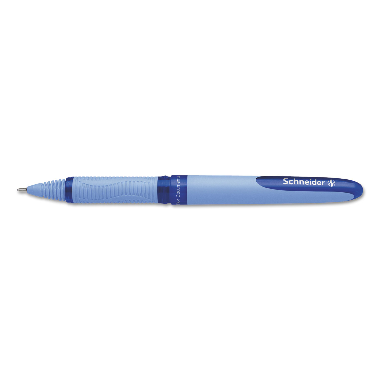 Schneider One Hybrid Stick Roller Ball Pen, 0.3mm, Blue Ink/Barrel, 10/Box