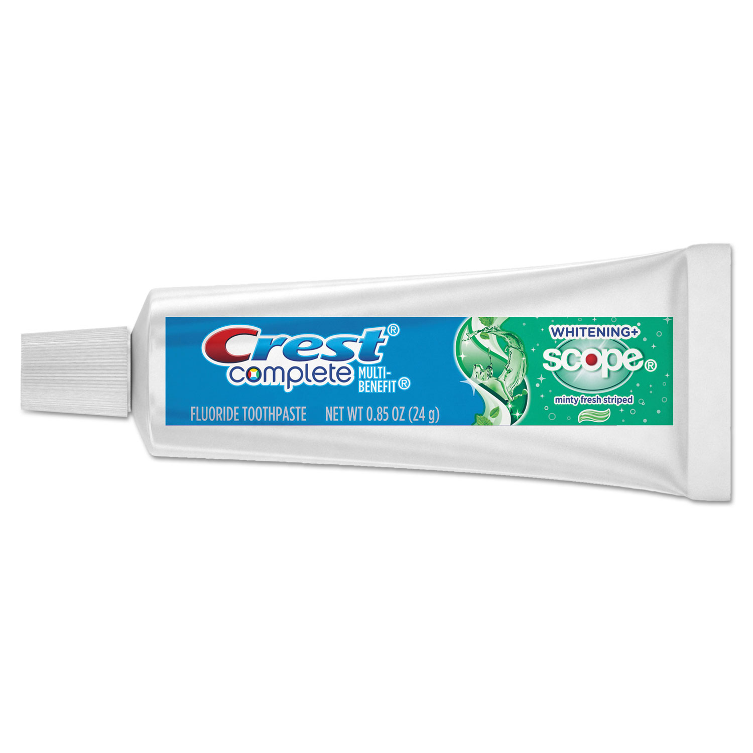  Crest 40162 Complete Whitening Toothpaste + Scope, Minty Fresh, 0.85 oz Tube, 72/Carton (PGC40162) 