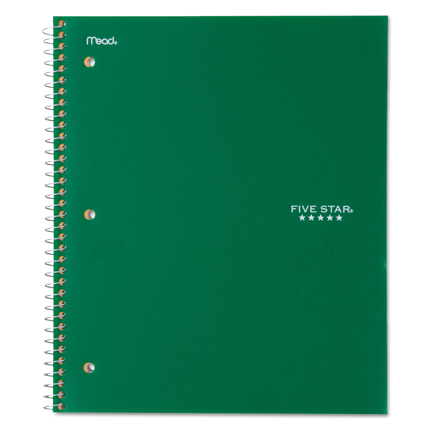 Wirebound Notebook, College Rule, 11 x 8 1/2, 100 Sheets, Green