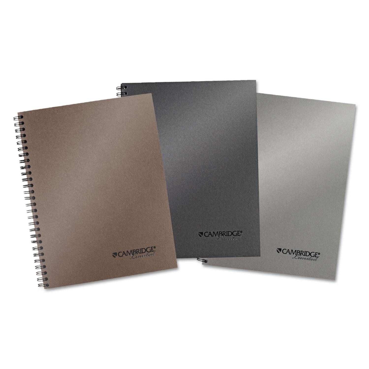 Metallic Business Notebook Plus Pack, 9 1/2 x 7 1/4, Assorted, 80 Sheets, 3/Pack